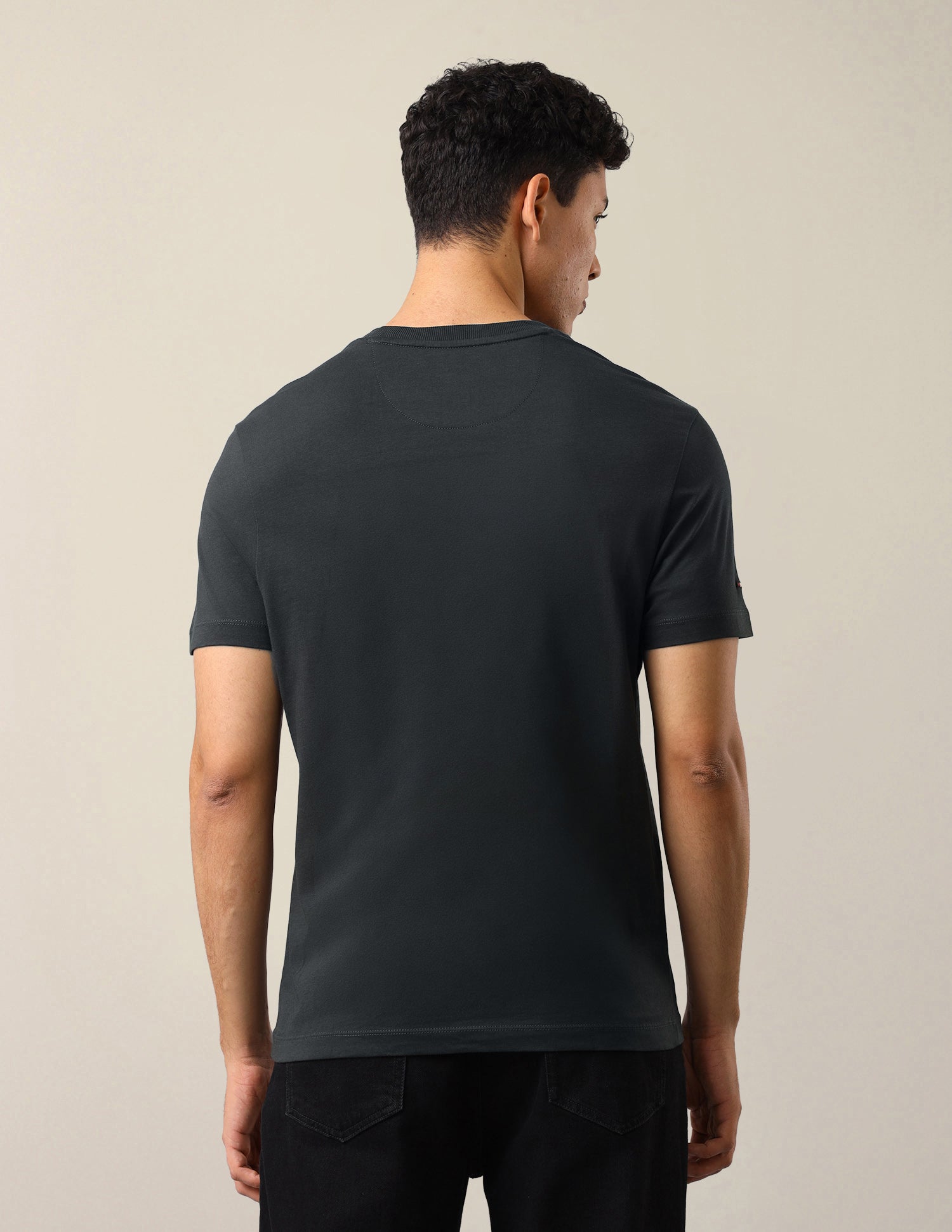 Brand Embroidered Slim Fit T-Shirt Dark Grey - U.S. Polo Assn. India | Large