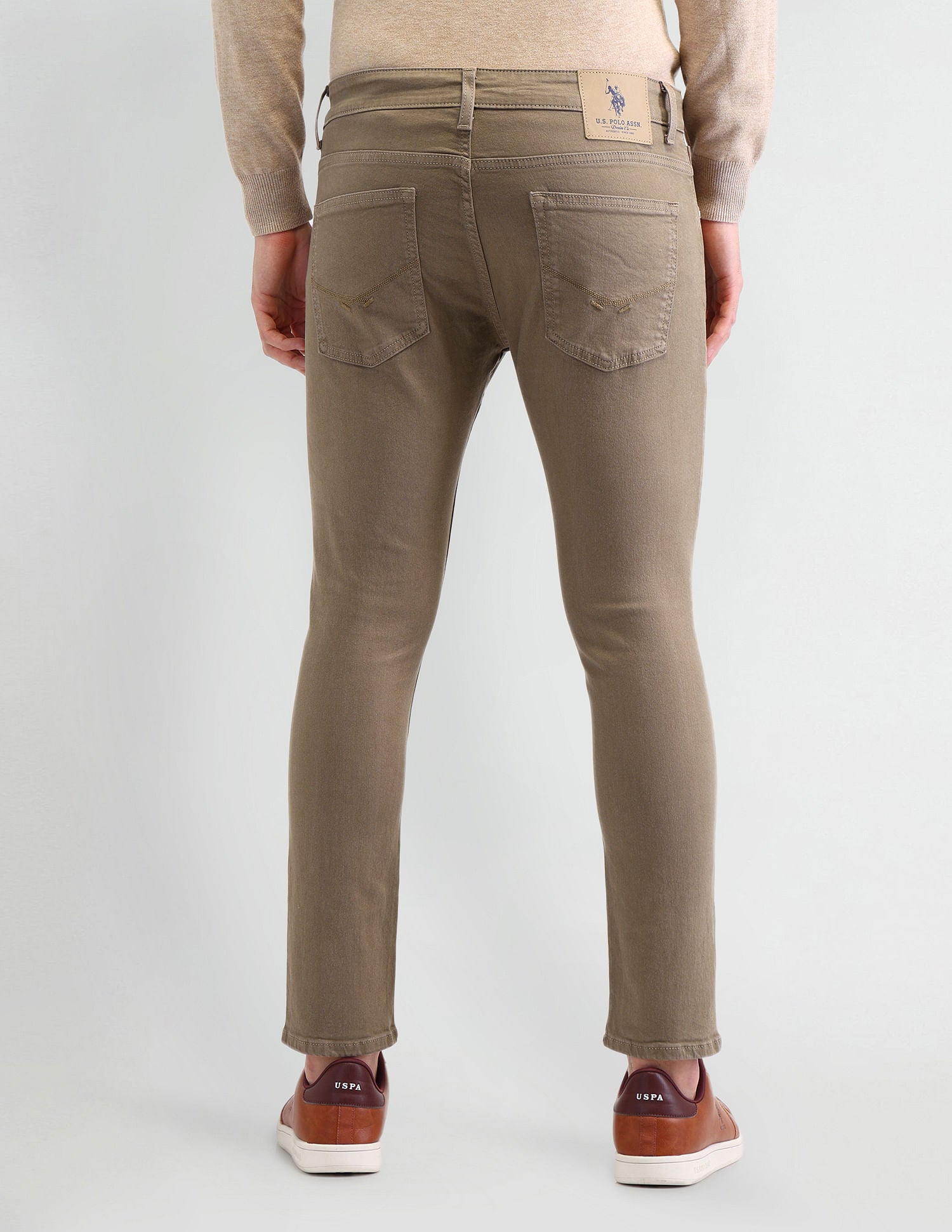 Henry Cropped Fit Jeans Khaki - U.S. POLO ASSN. | Large