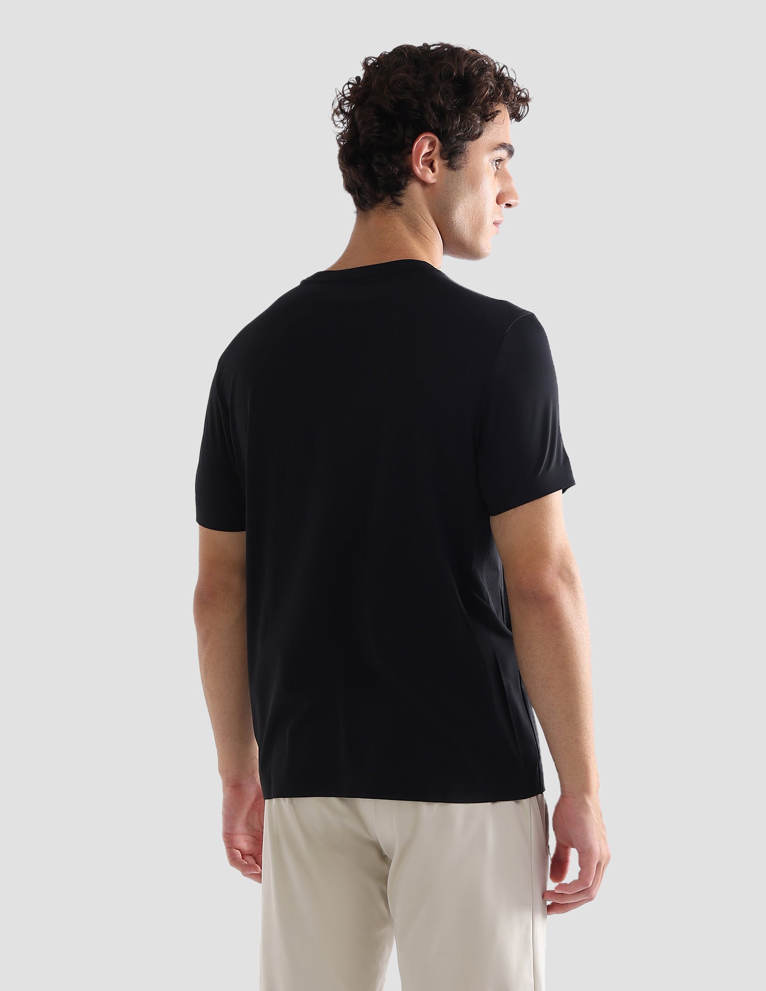 Solid Slim Fit Active T-Shirt Black - U.S. Polo Assn. India | Large