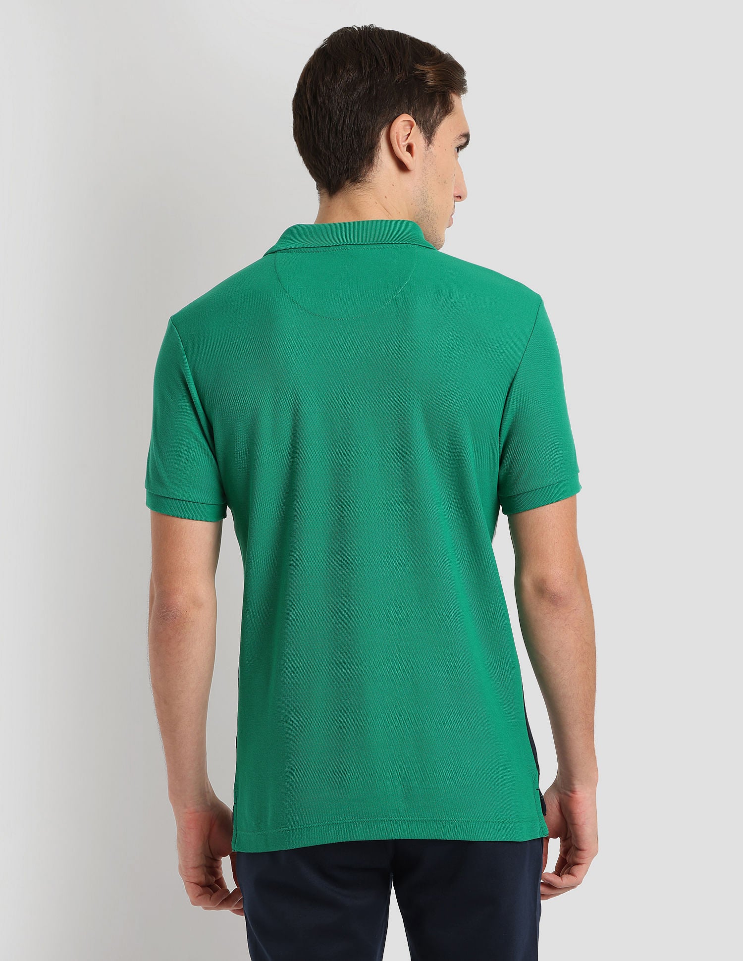 Panelled Athleisure Polo Shirt Green - U.S. Polo Assn. India | Large
