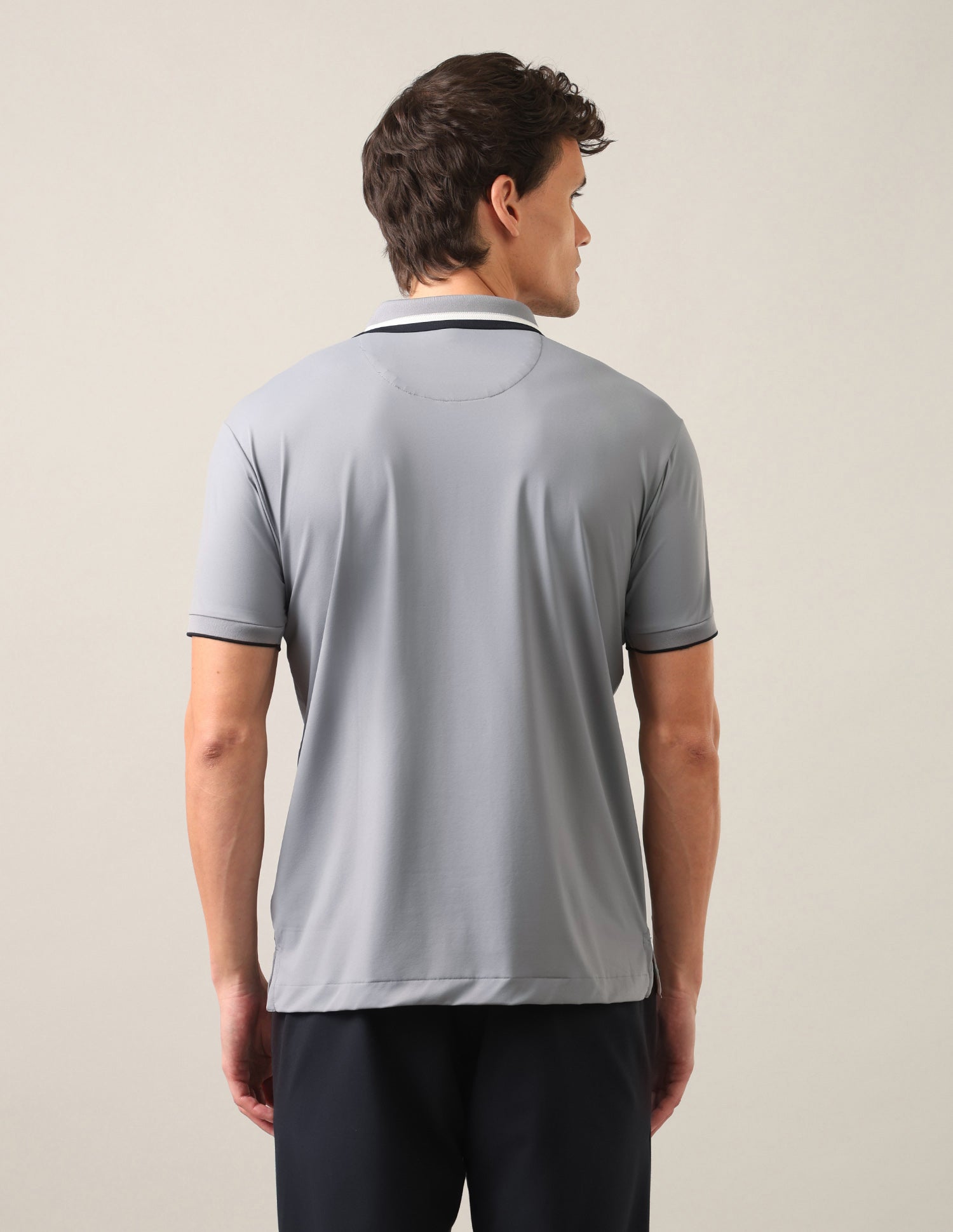 Solid Slim Fit Polo Shirt Grey - U.S. Polo Assn. India | Large