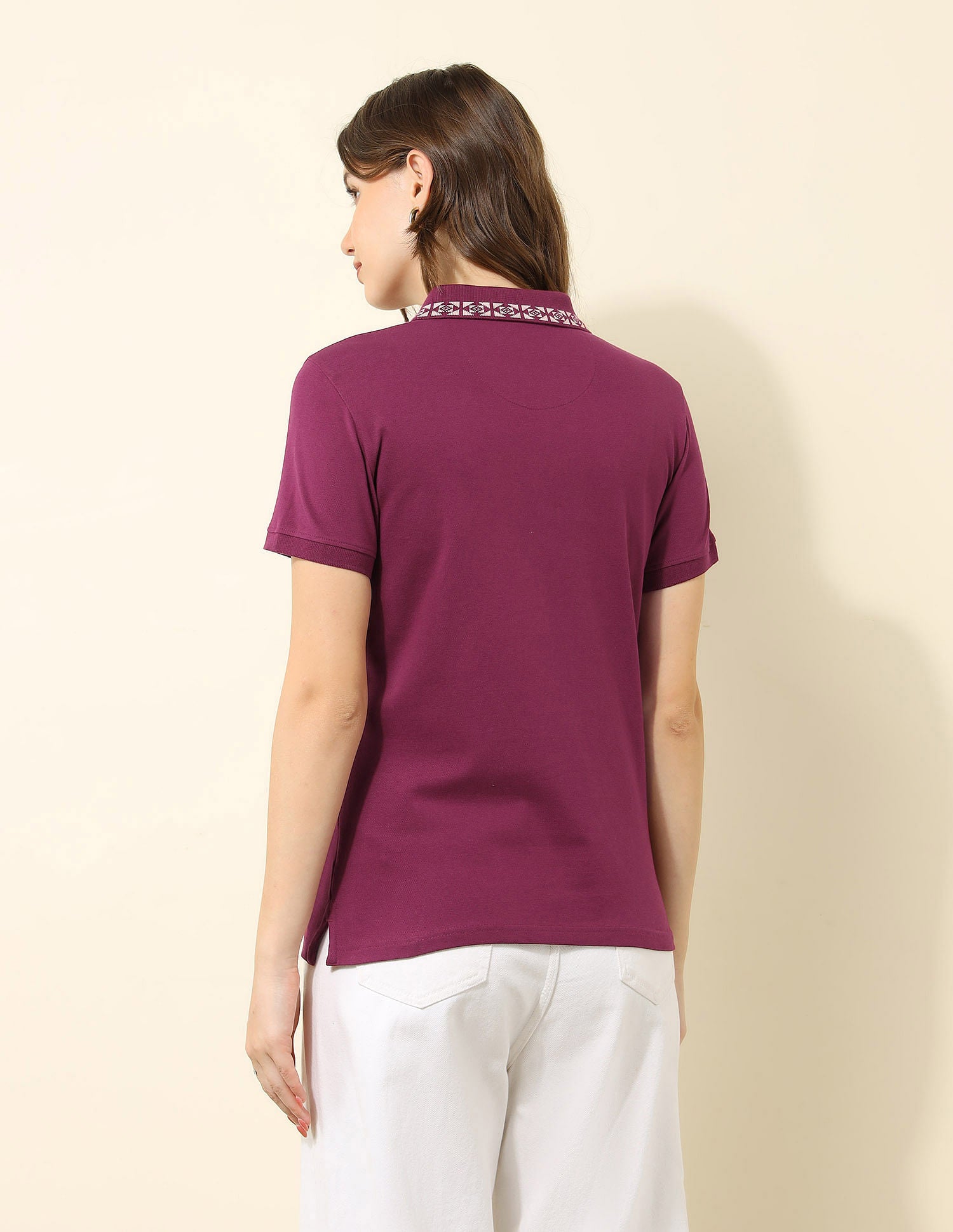 Regular Fit Solid Polo Shirt Wine - U.S. POLO ASSN. | Large