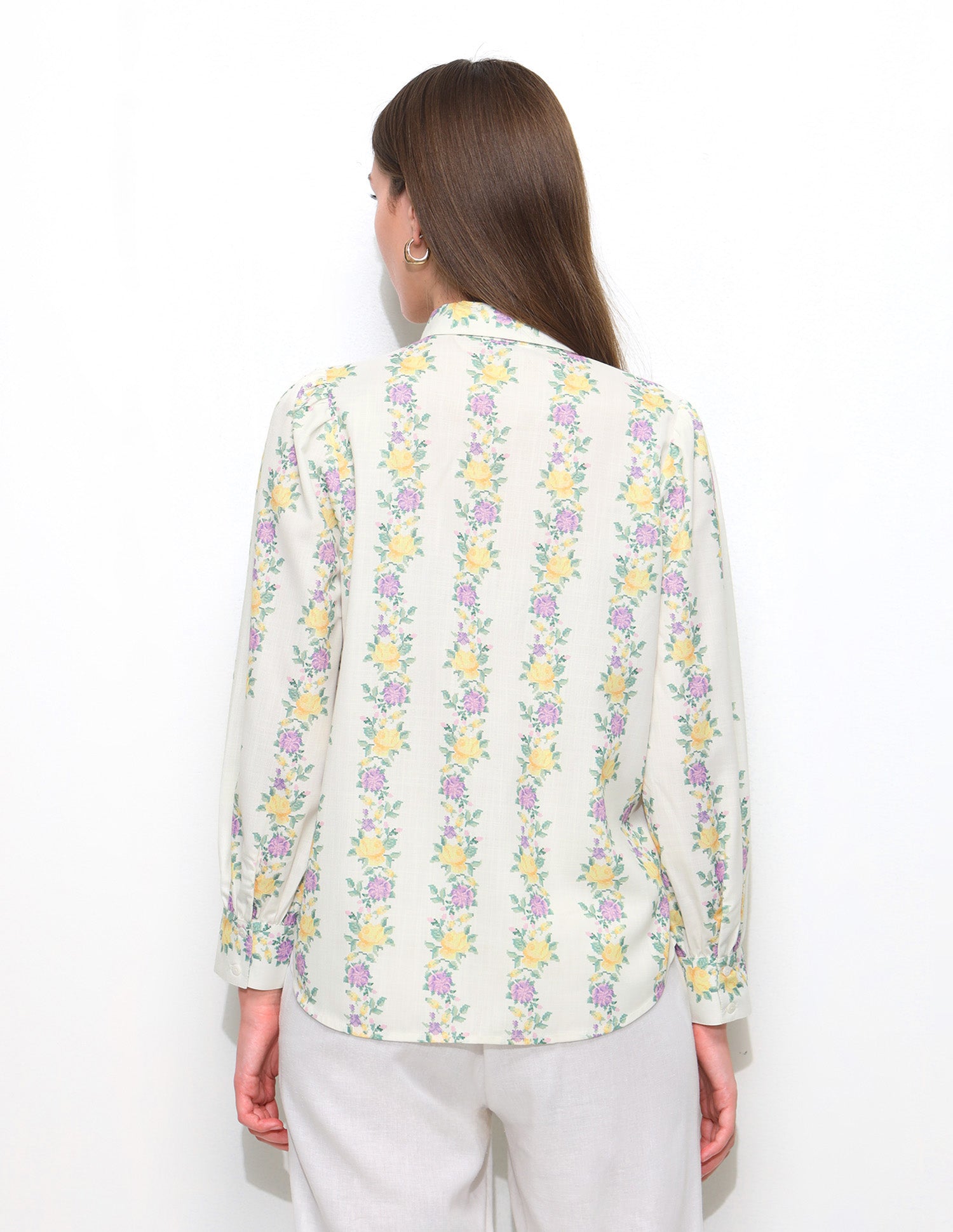 Floral Printed Regular Fit Shirt Off White - U.S. Polo Assn. India | Large