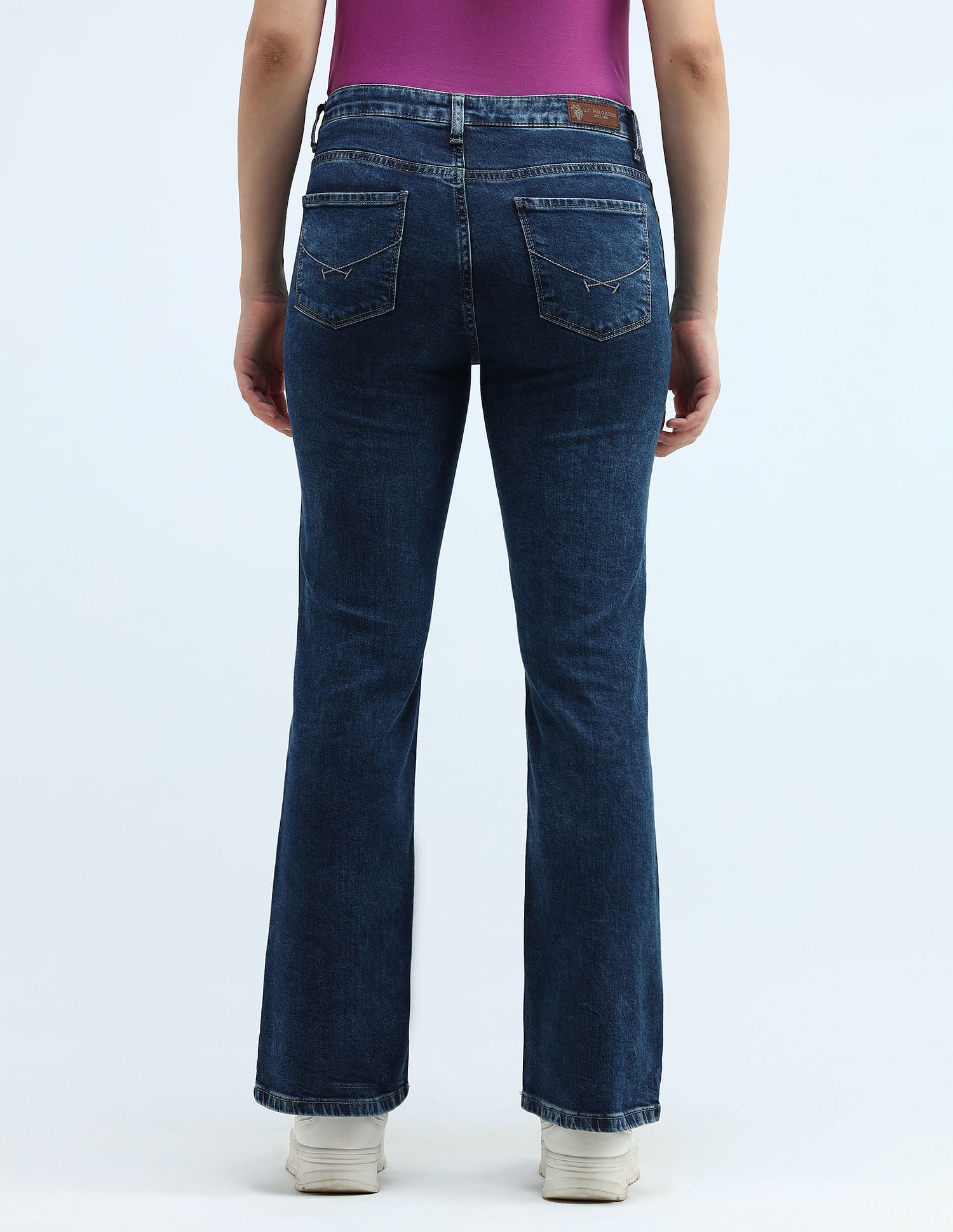 Mid Rise Boot Cut Jeans Dark Blue - U.S. Polo Assn. India | Large