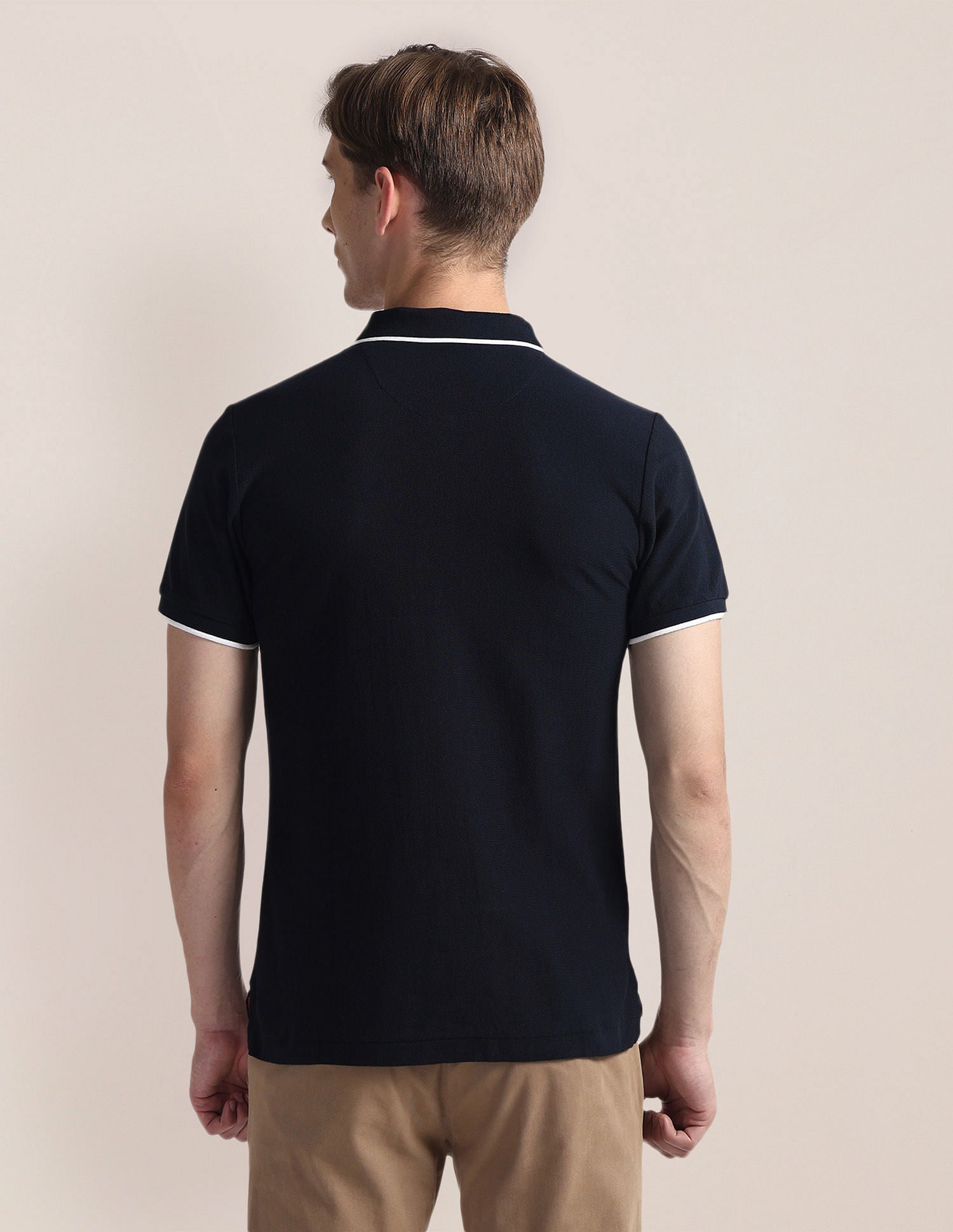 Vertical Stripe Pique Polo Shirt Navy - U.S. Polo Assn. India | Large