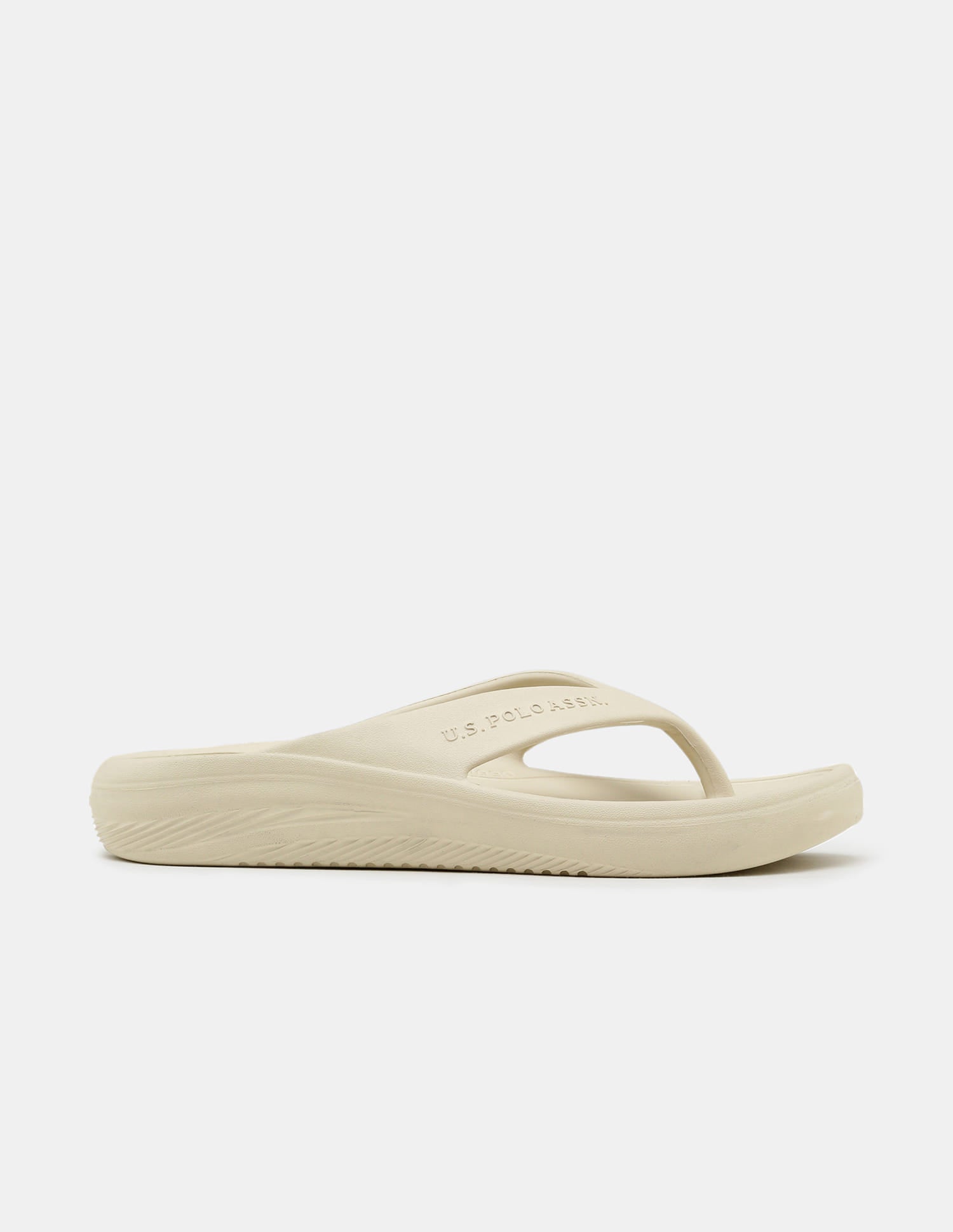 Men Cole V-Strap Flip Flops Beige - U.S. Polo Assn. India | Large