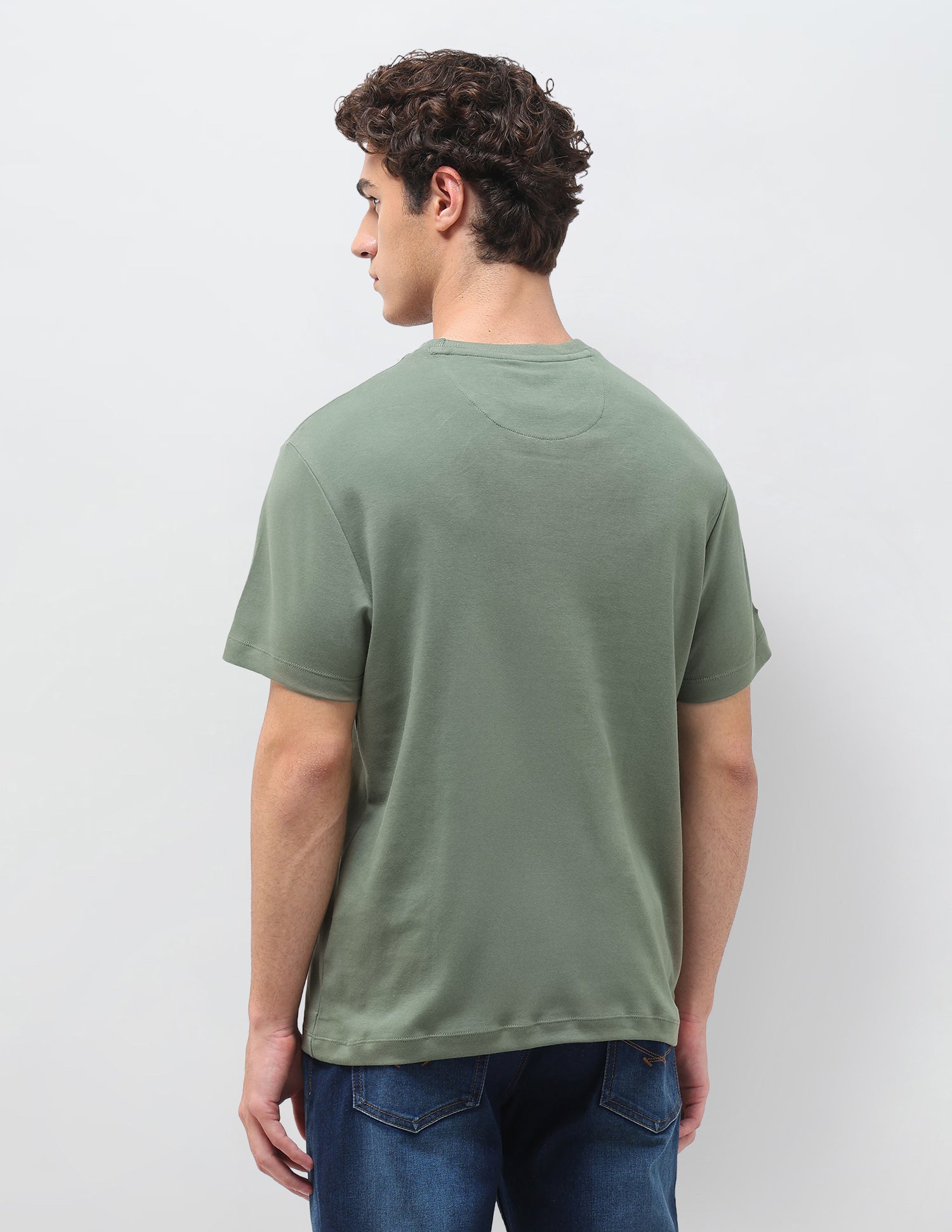 Solid Slim Fit T-Shirt Green - U.S. Polo Assn. India | Large