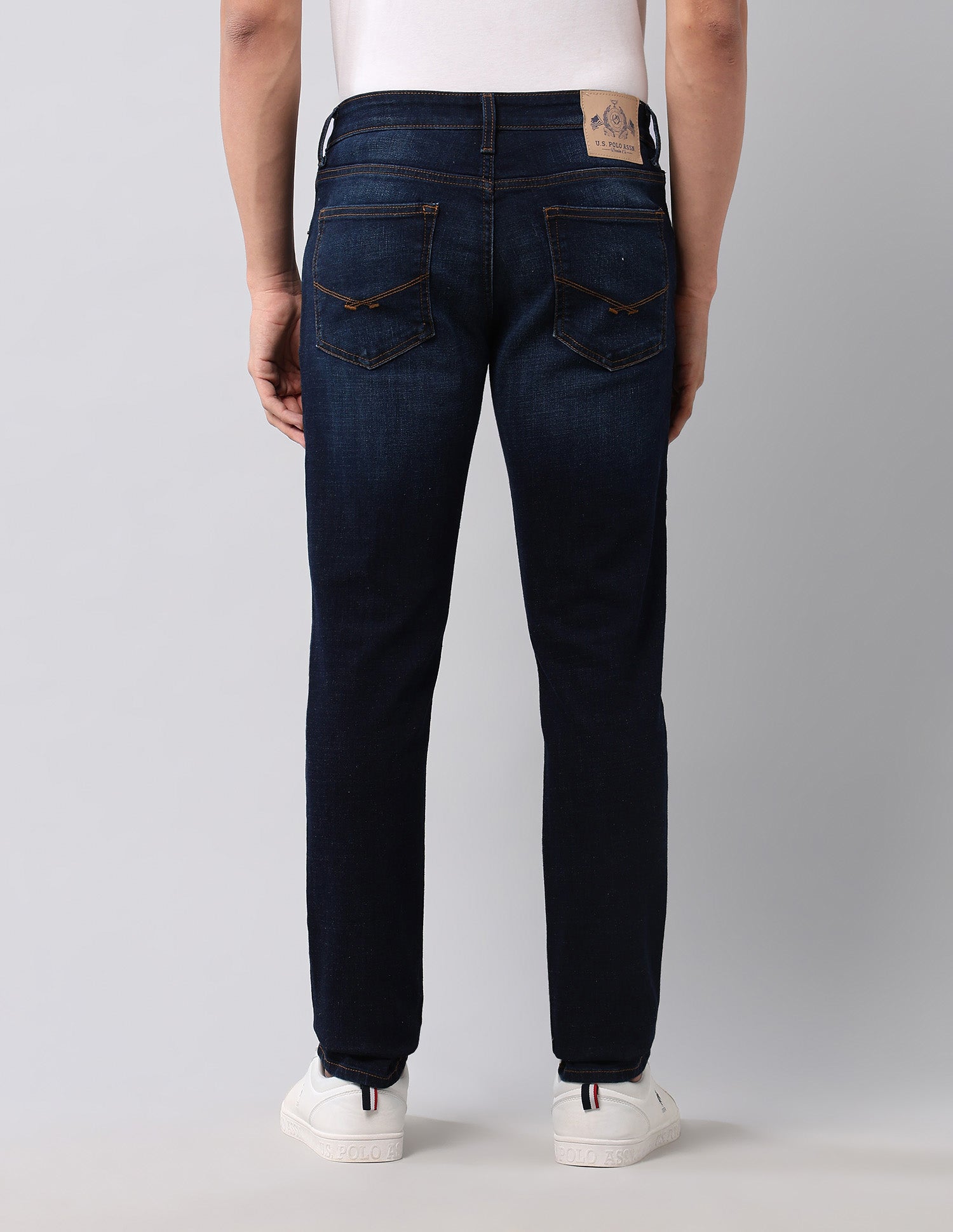 Brandon Slim Tapered Fit Blue Jeans Dark Blue - U.S. POLO ASSN. | Large