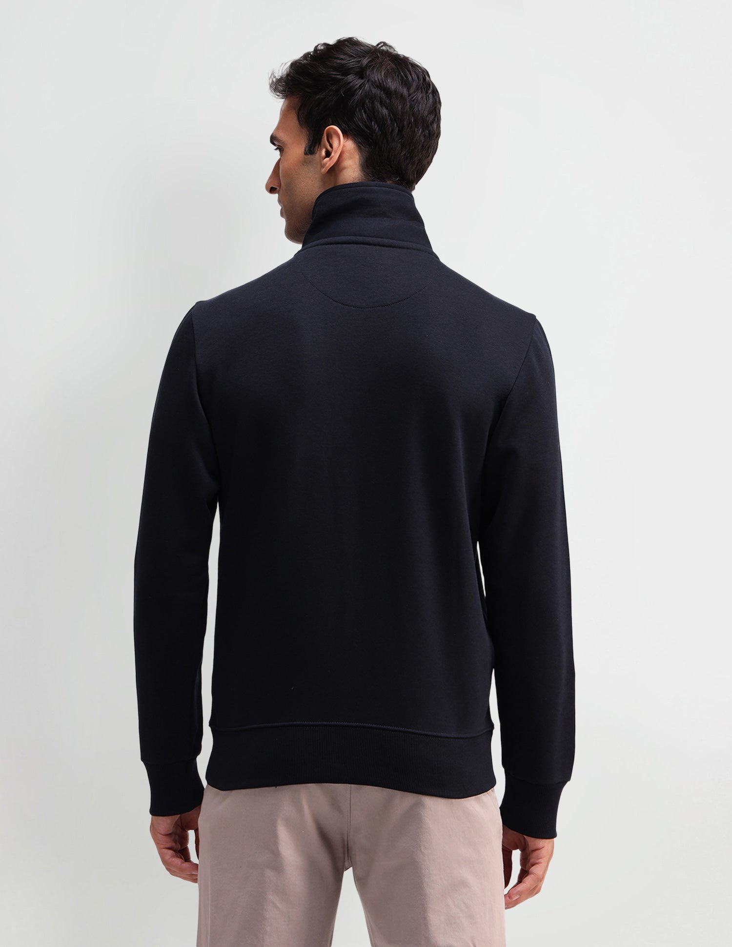 Solid Regular Fit Sweatshirt Navy - U.S. Polo Assn. India | Large