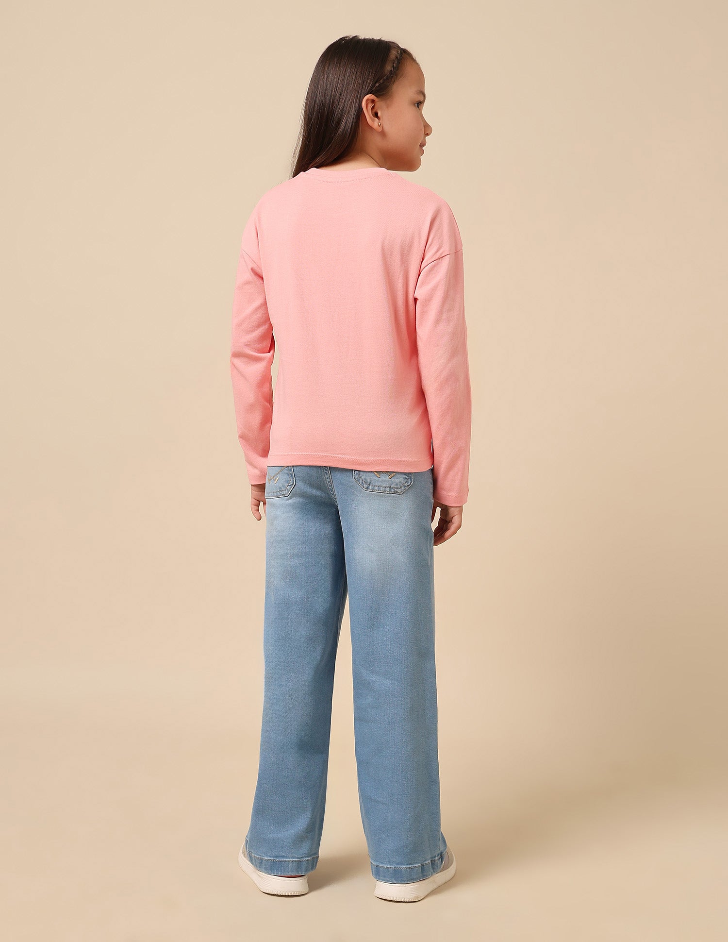 Girls Graphic Brand Printed Top Pink - U.S. POLO ASSN. | Large