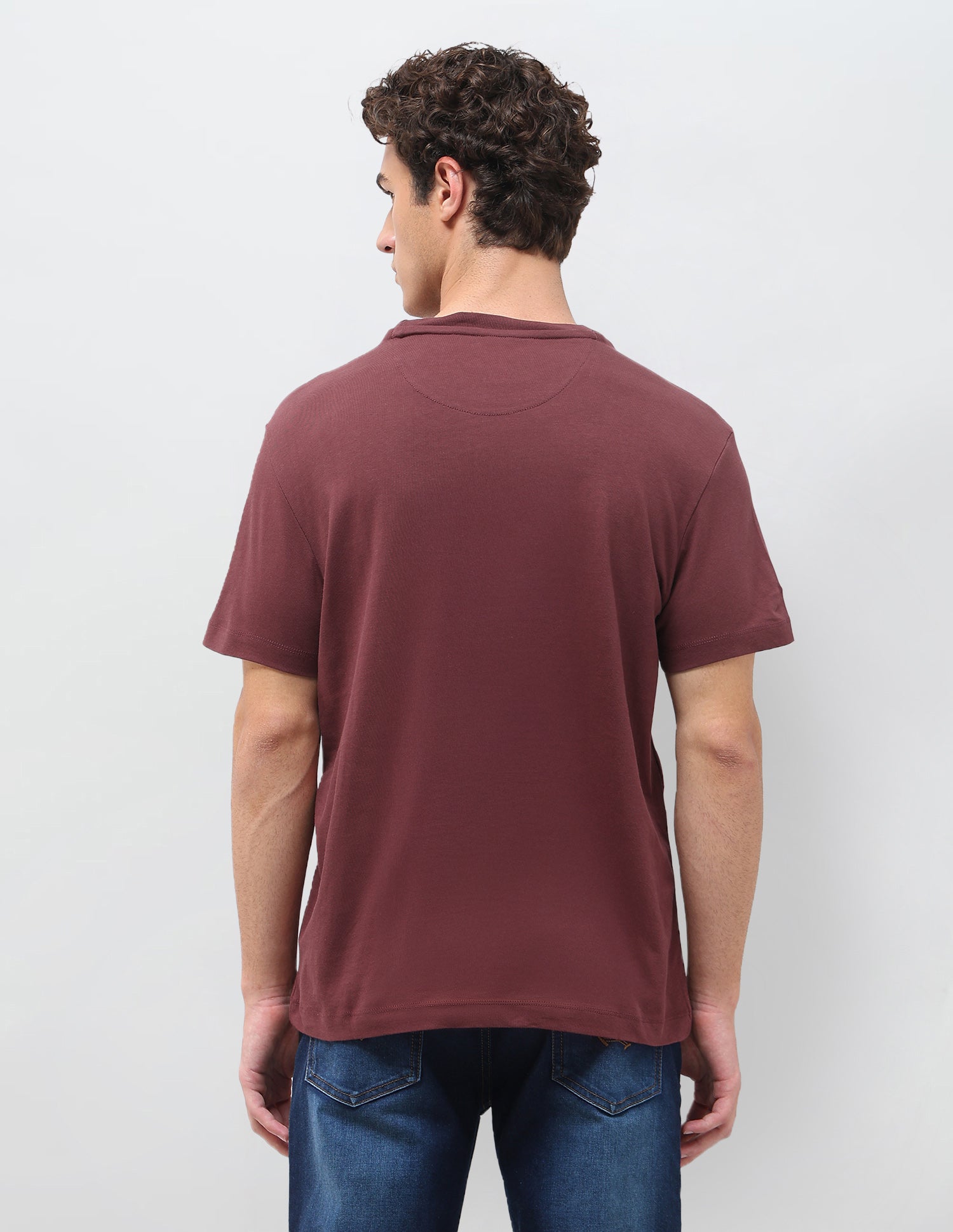 Graphic Printed Slim Fit T-Shirt Maroon - U.S. Polo Assn. India | Large
