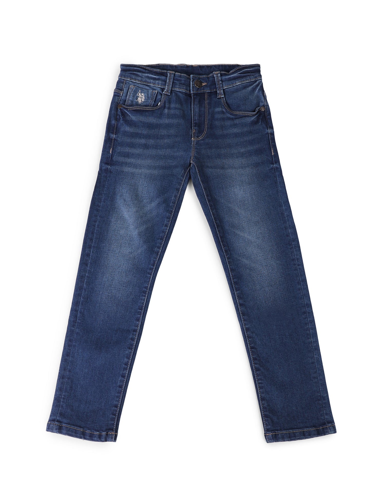 Boys Skinny Fit Blue Jeans - Main Image