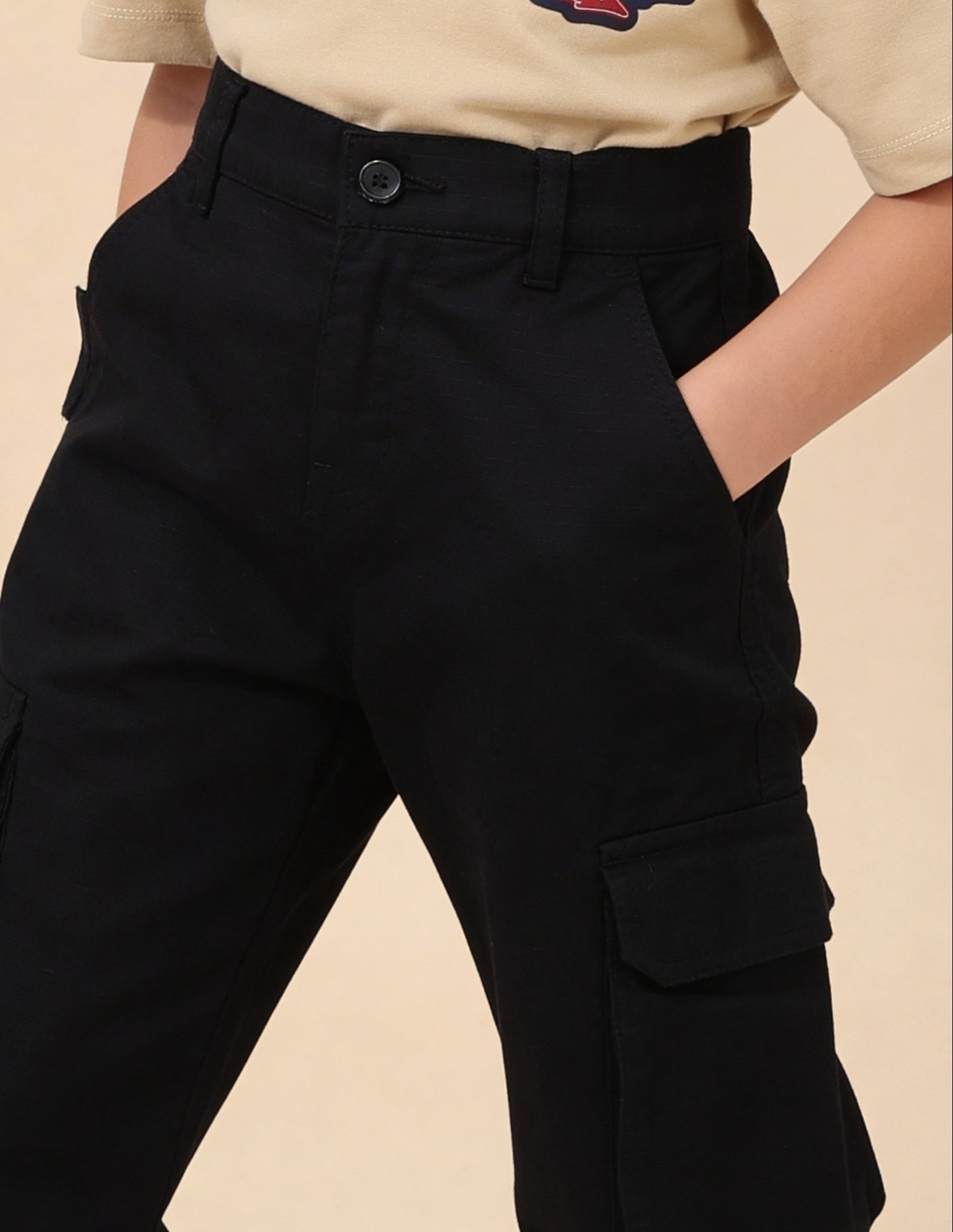 Relaxed Fit Checked Trousers Black - U.S. Polo Assn. India | Large