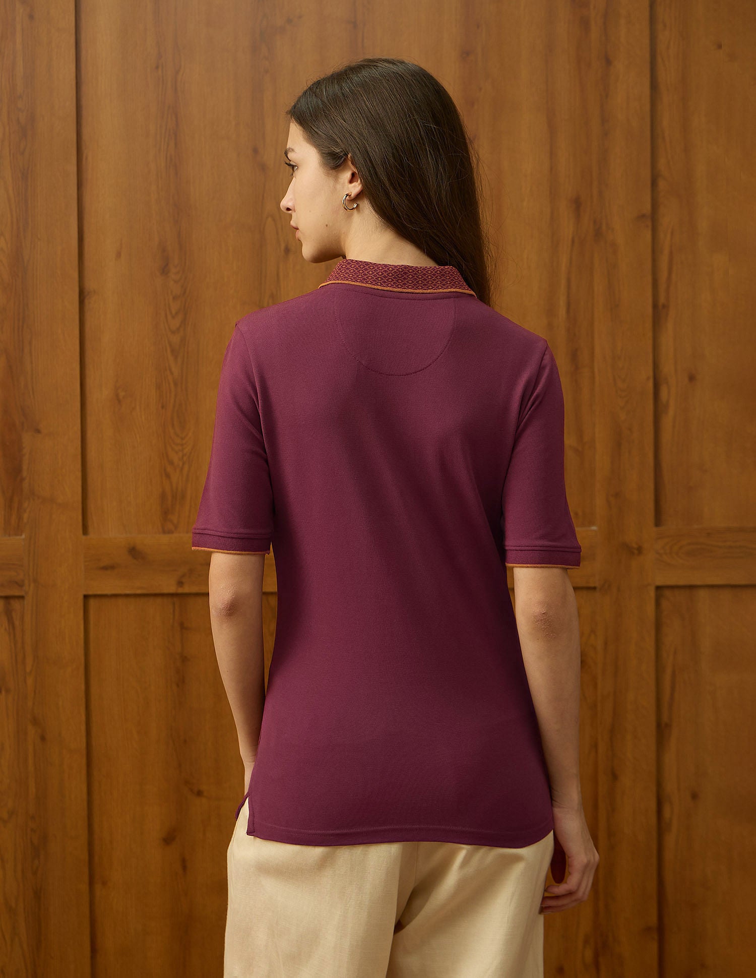 Regular Fit Solid Polo Shirt Wine - U.S. POLO ASSN. | Large