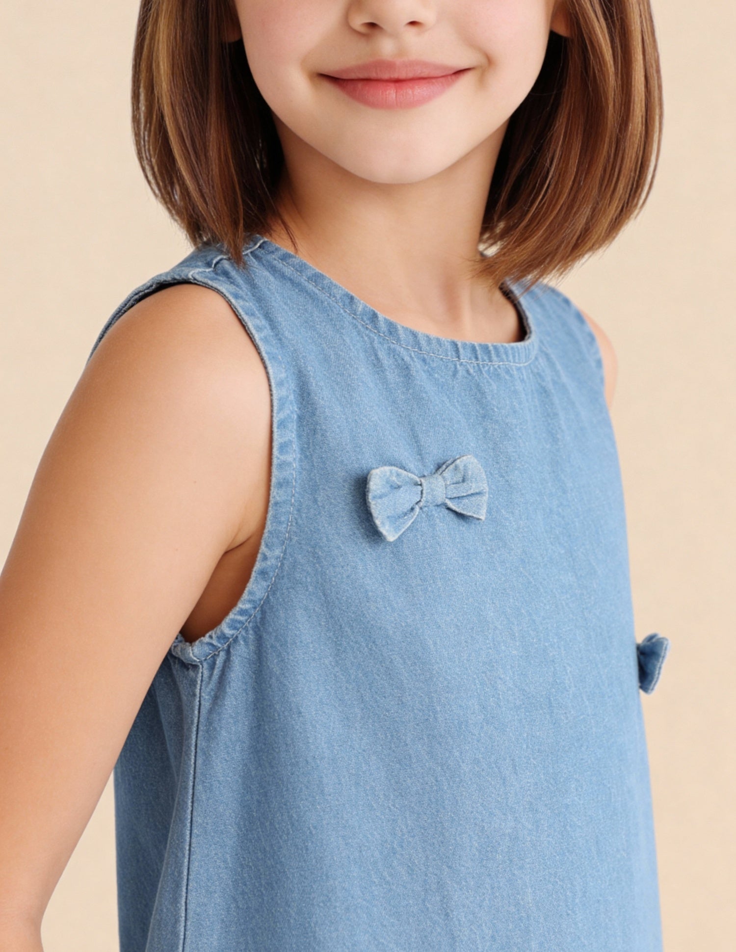 Girls Embellished A-line Dress Light Blue - U.S. Polo Assn. India | Large