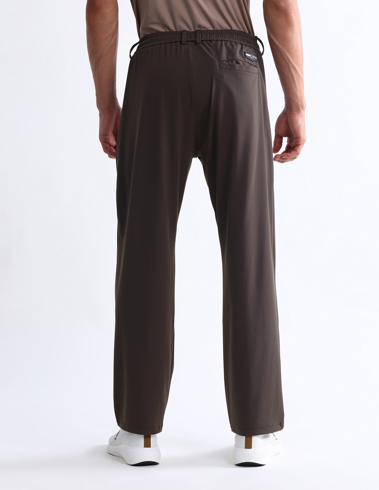 Mid Rise Solid Active Track Pants Brown - U.S. POLO ASSN. | Large