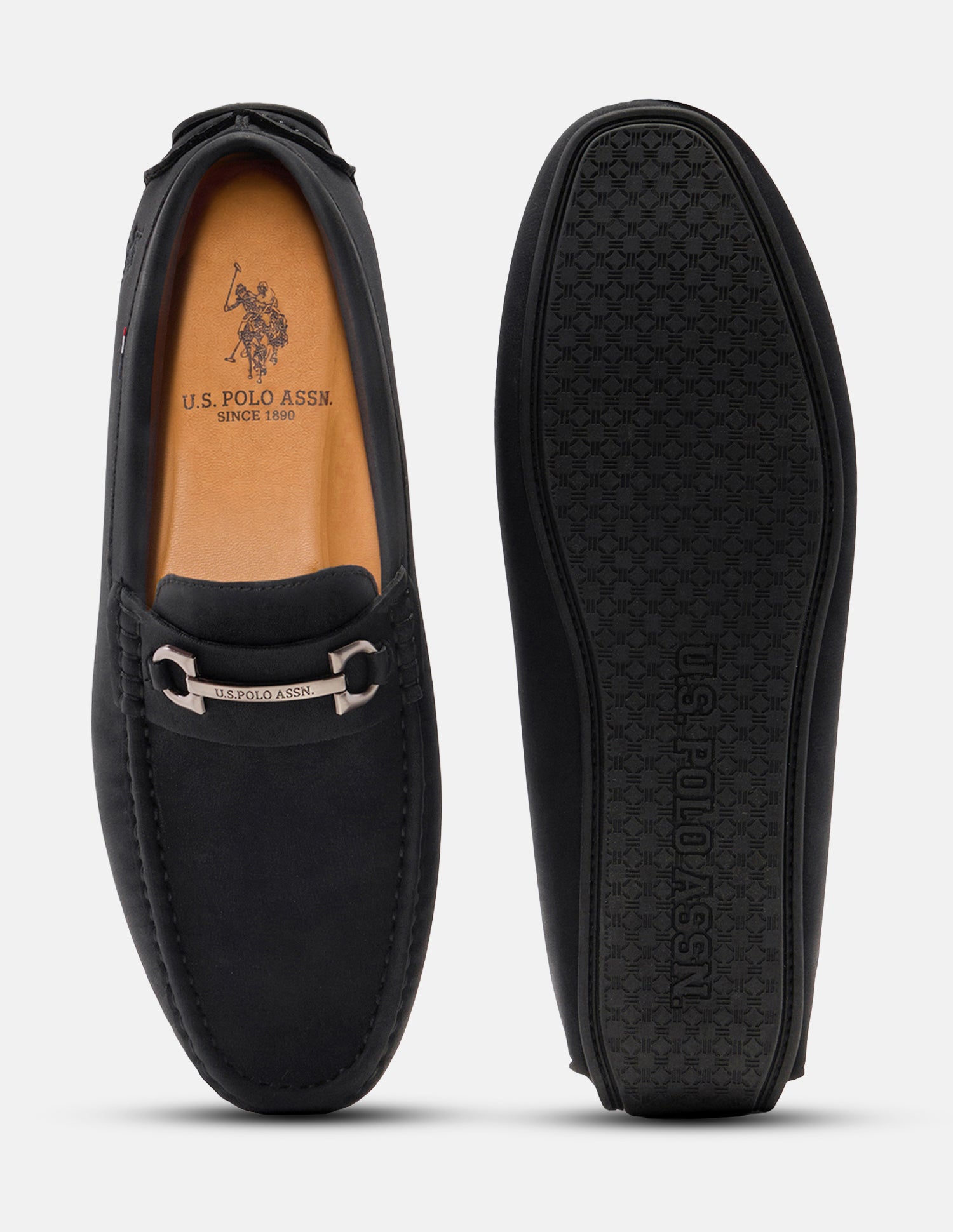 Aeris Slip-Ons Loafers Black - U.S. Polo Assn. India | Large