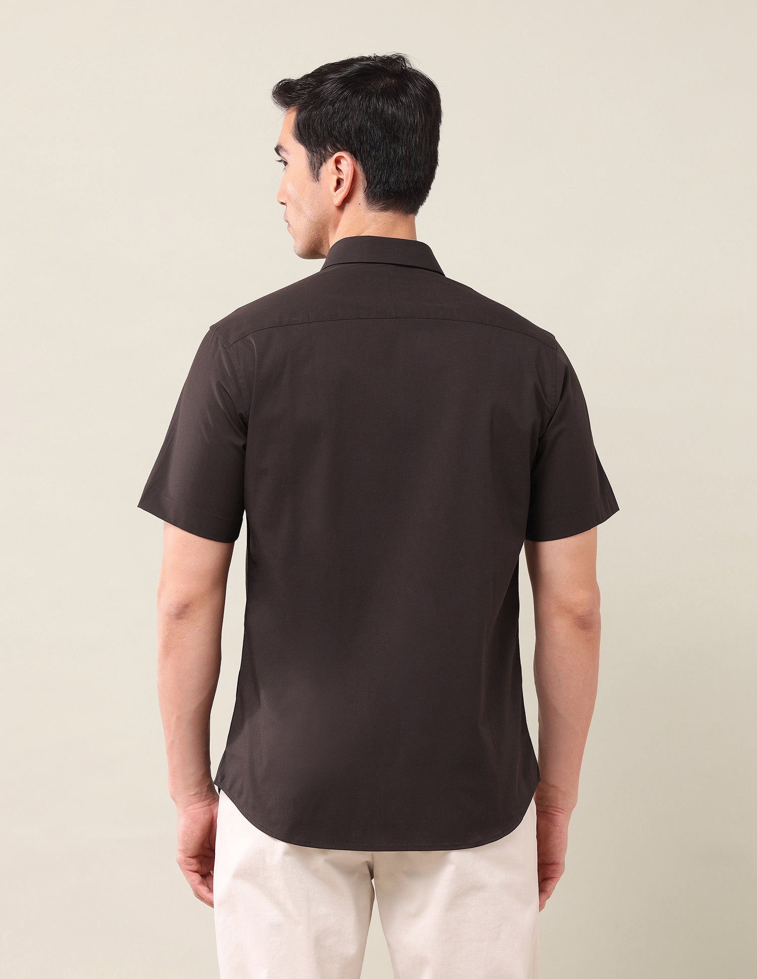 Solid Tailored Fit Shirt Dark Brown - U.S. POLO ASSN. | Large