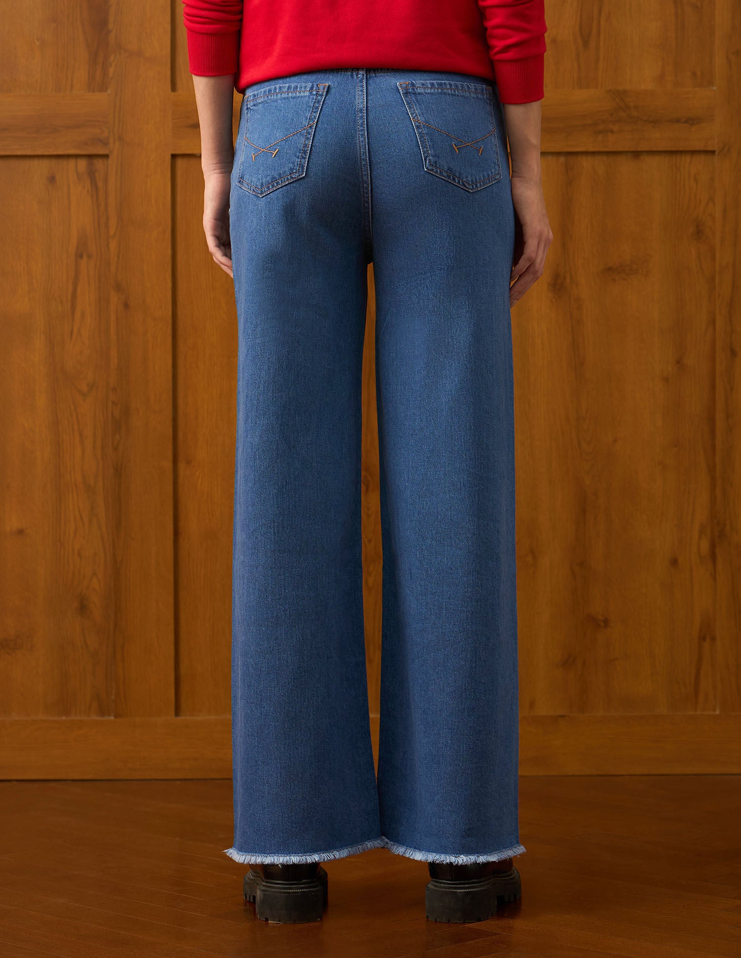 High Rise Wide Leg Fit Blue - U.S. POLO ASSN. | Large