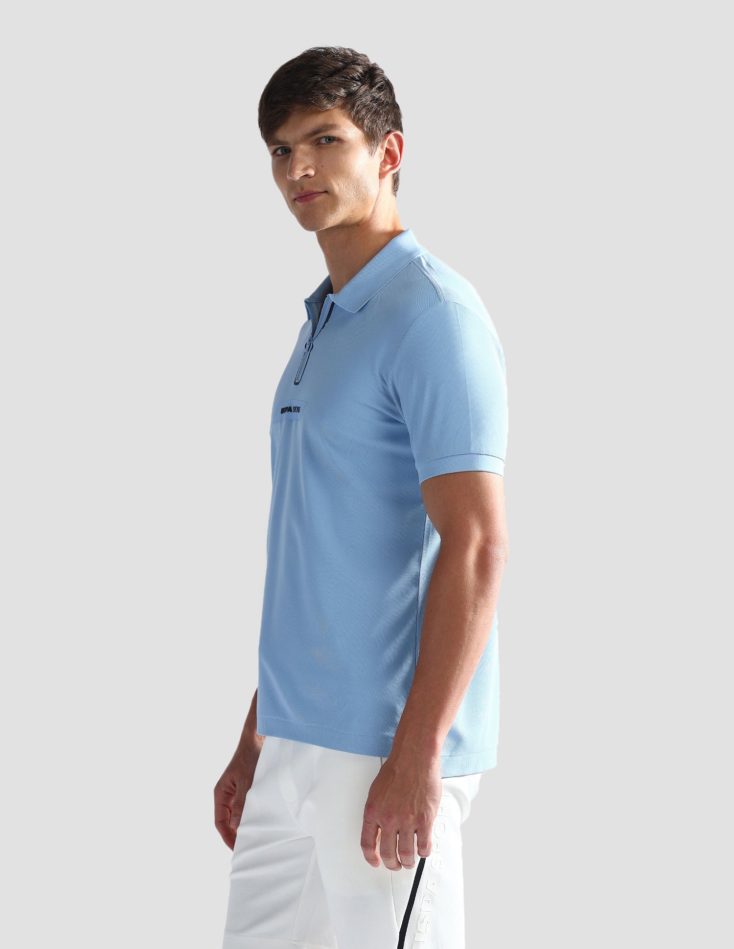 Rear Brand Stripe Slim Polo Shirt Blue - U.S. Polo Assn. India | Large