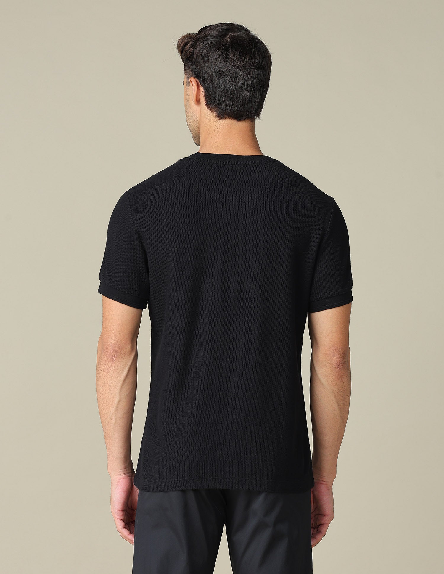 Pure Cotton Muscle Fit T- Shirt Black - U.S. POLO ASSN. | Large