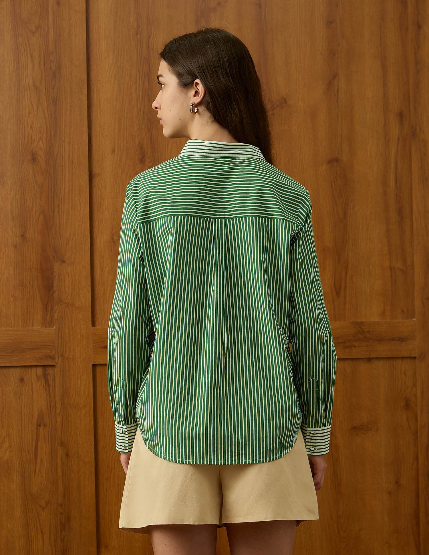 Regular Fit Striped Shirt Green - U.S. Polo Assn. India | Large