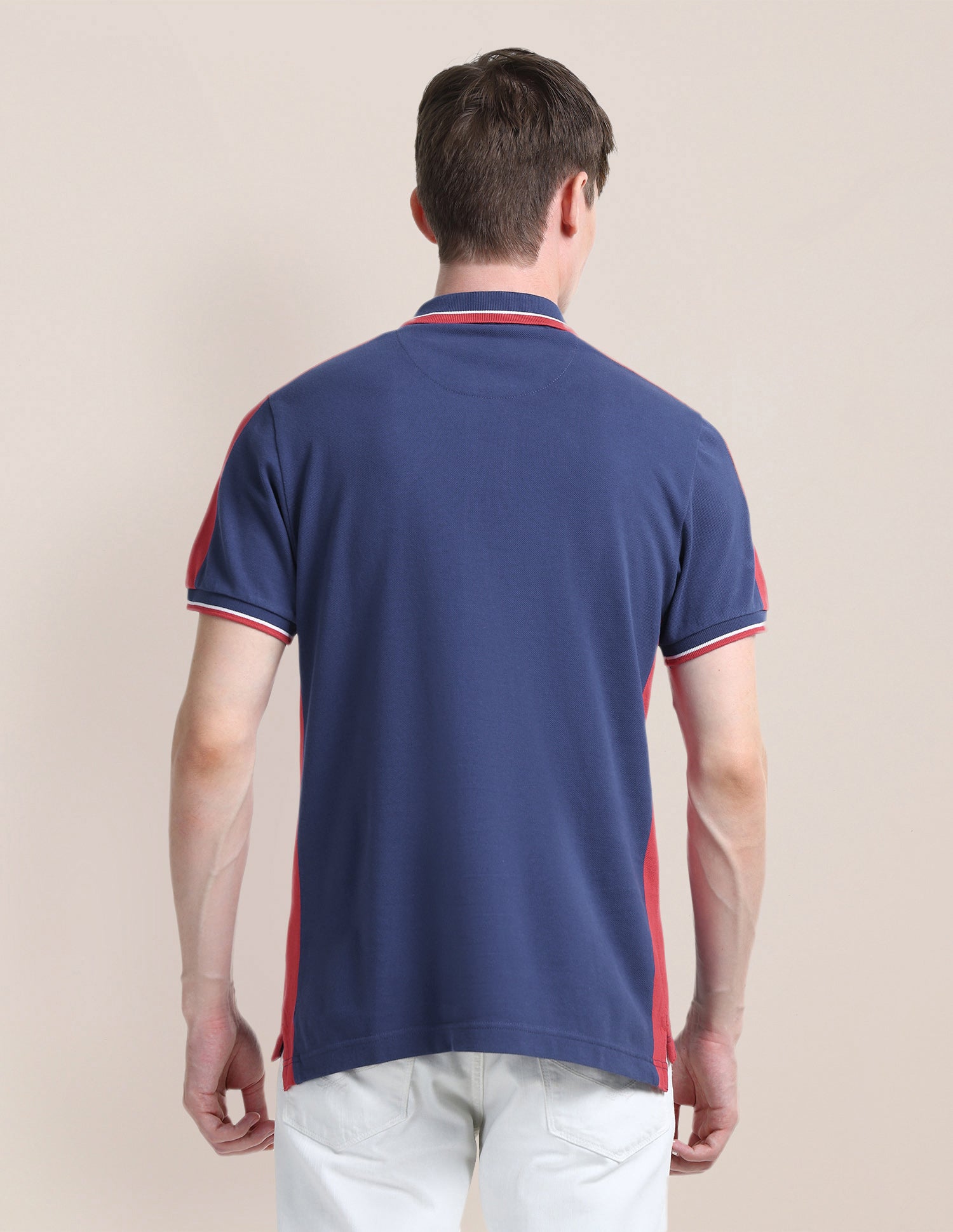 Colour Blocked Slim Fit Polo Shirt Blue - U.S. POLO ASSN. | Large