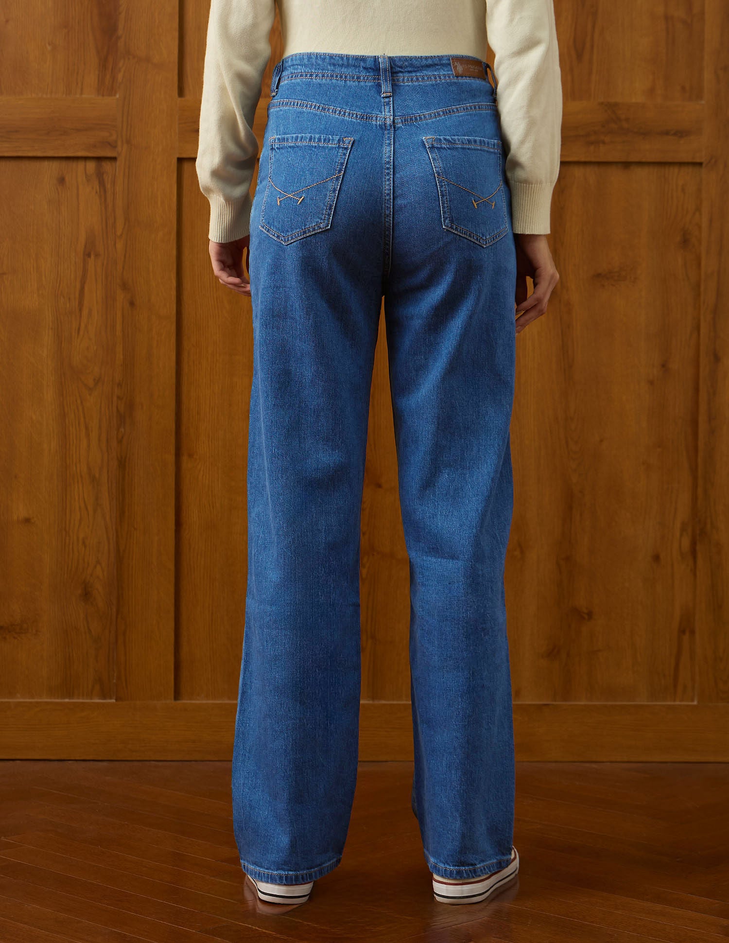 High Rise Straight Fit Jeans Light Blue - U.S. POLO ASSN. | Large