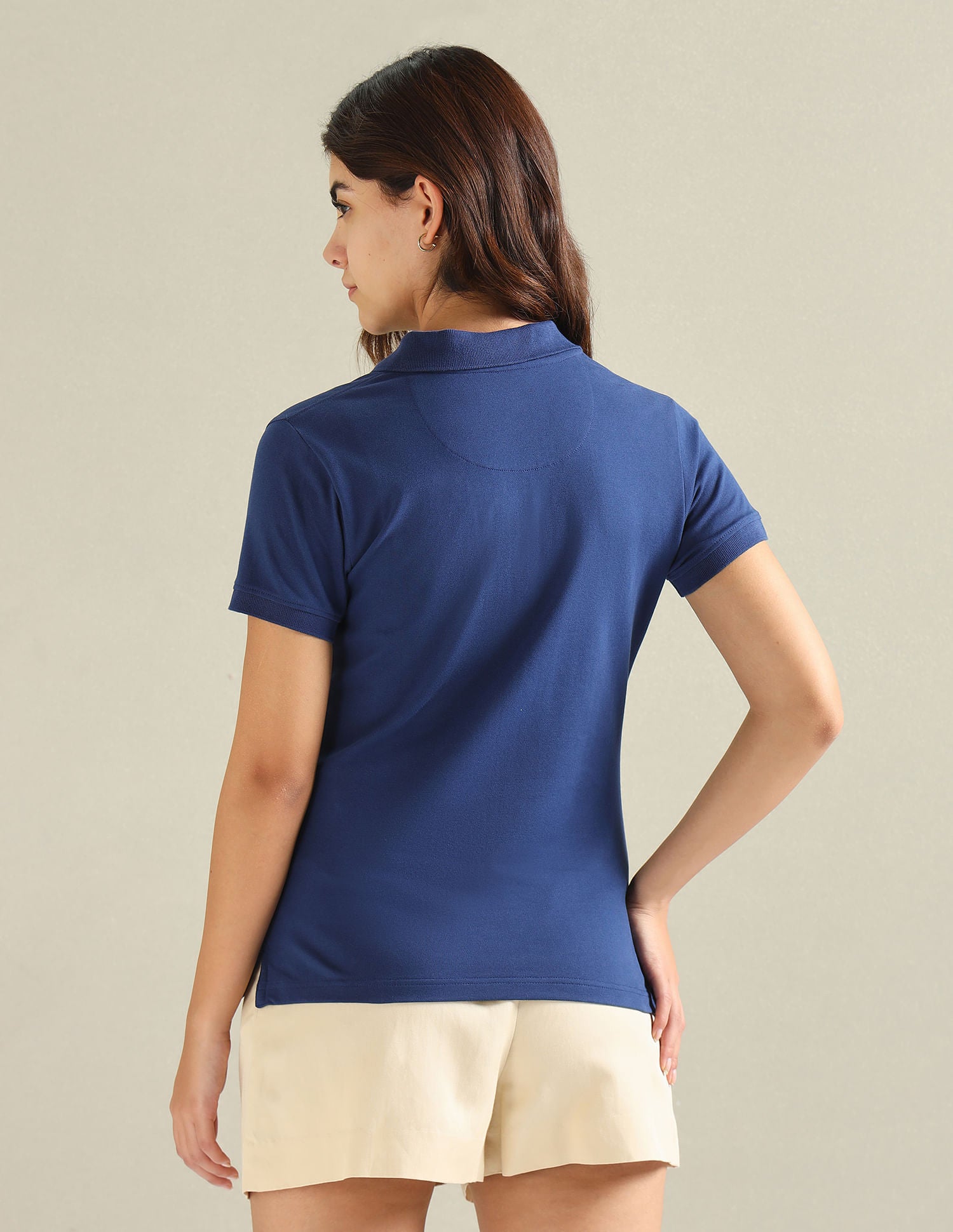 Pique Zipper Polo Shirt Navy - U.S. POLO ASSN. | Large