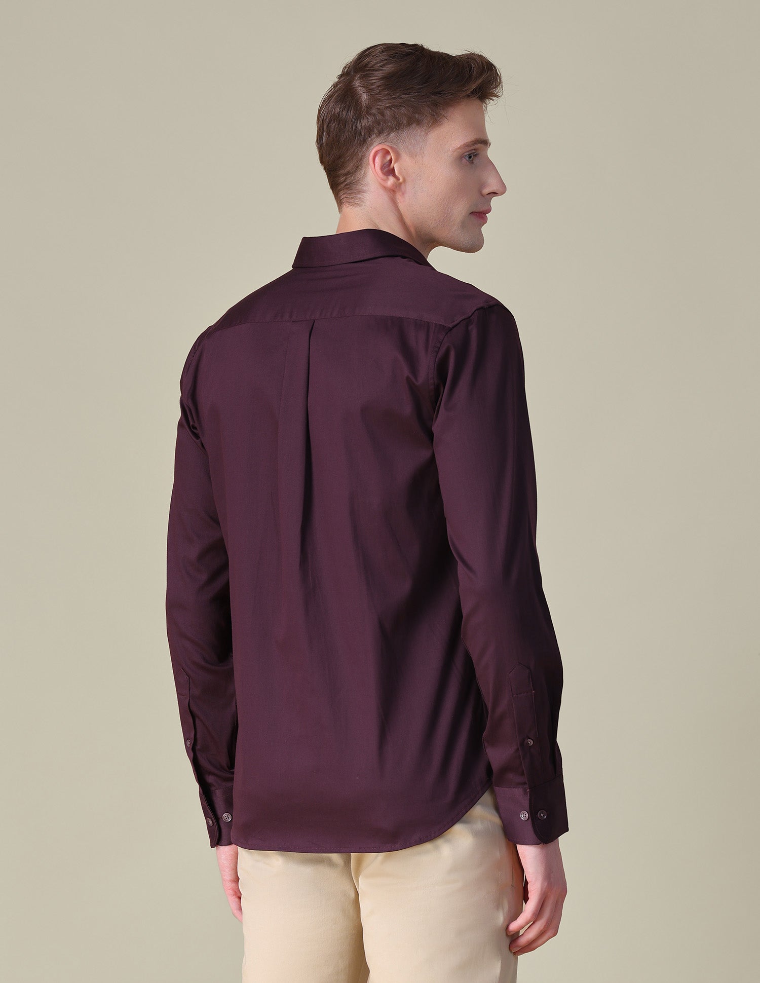 Satin Tailored Fit Shirt Wine - U.S. POLO ASSN. | Large