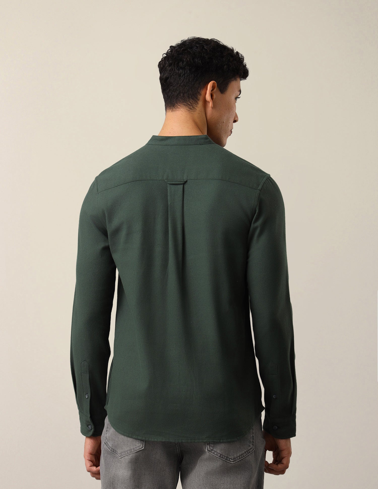 Twill Solid Shirt Green - U.S. Polo Assn. India | Large