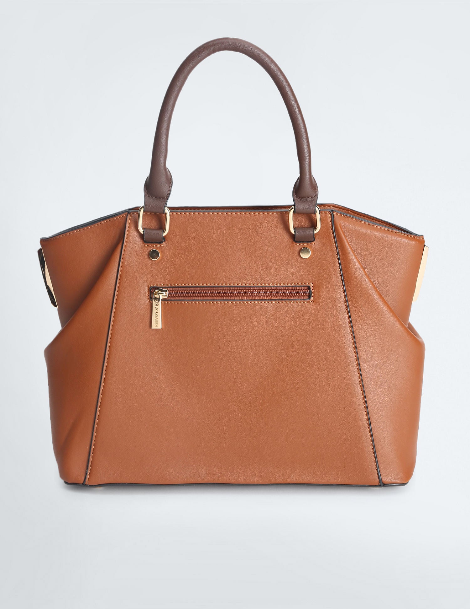 Detachable Strap Structured Handbag Tan - U.S. POLO ASSN. | Large