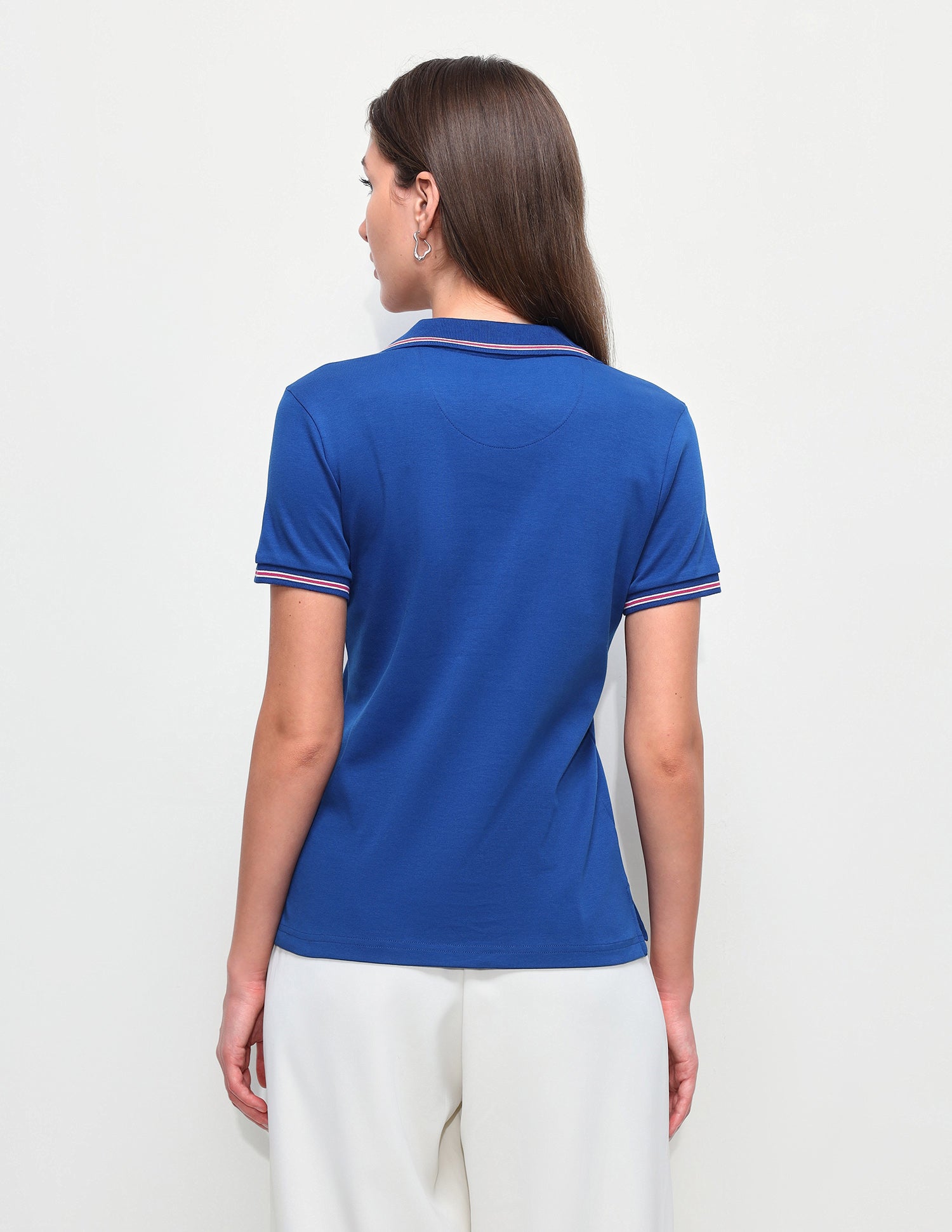 Solid Regular Fit Polo Shirt Blue - U.S. Polo Assn. India | Large