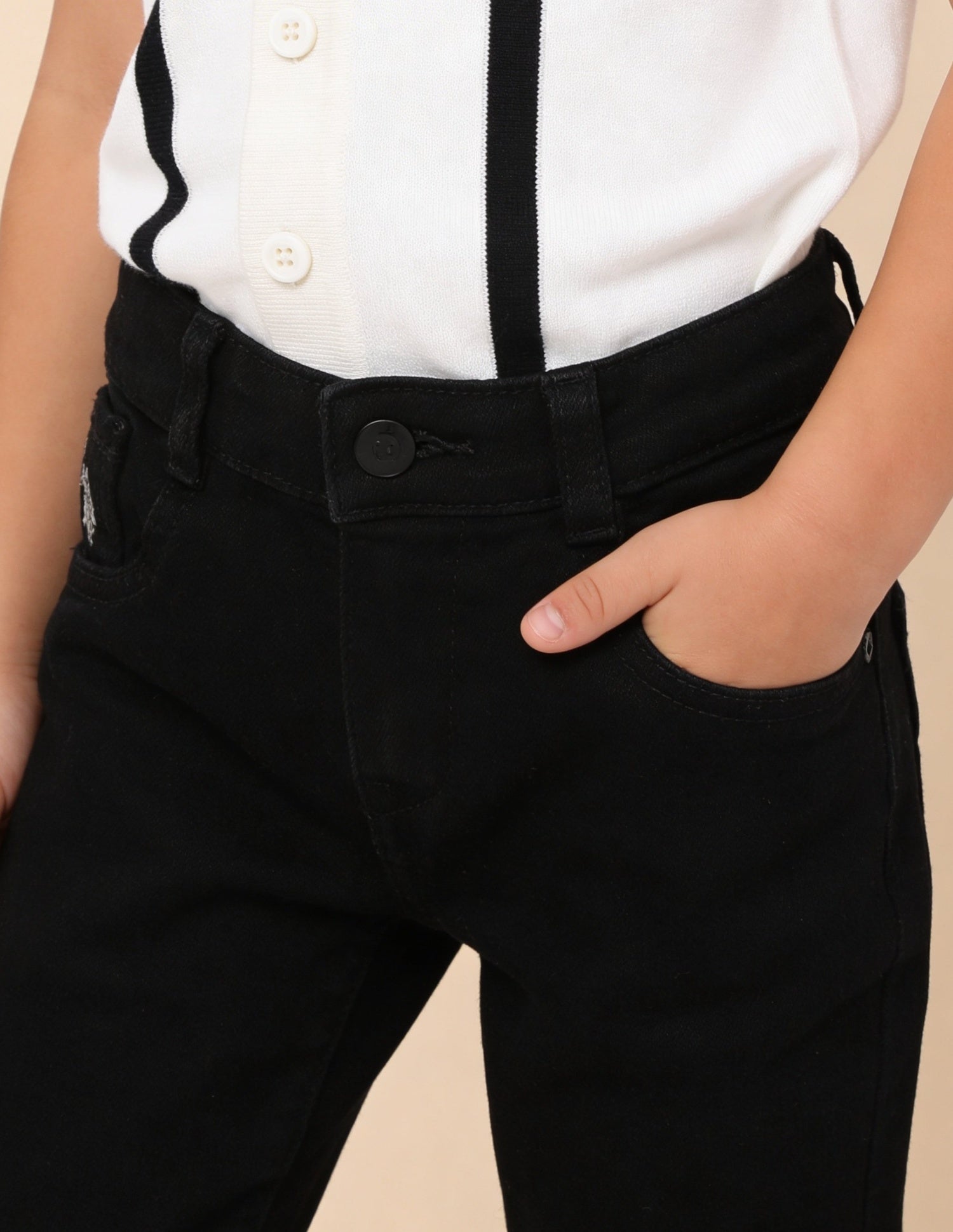 Mid Rise Slim Fit Jeans Black - U.S. Polo Assn. India | Large