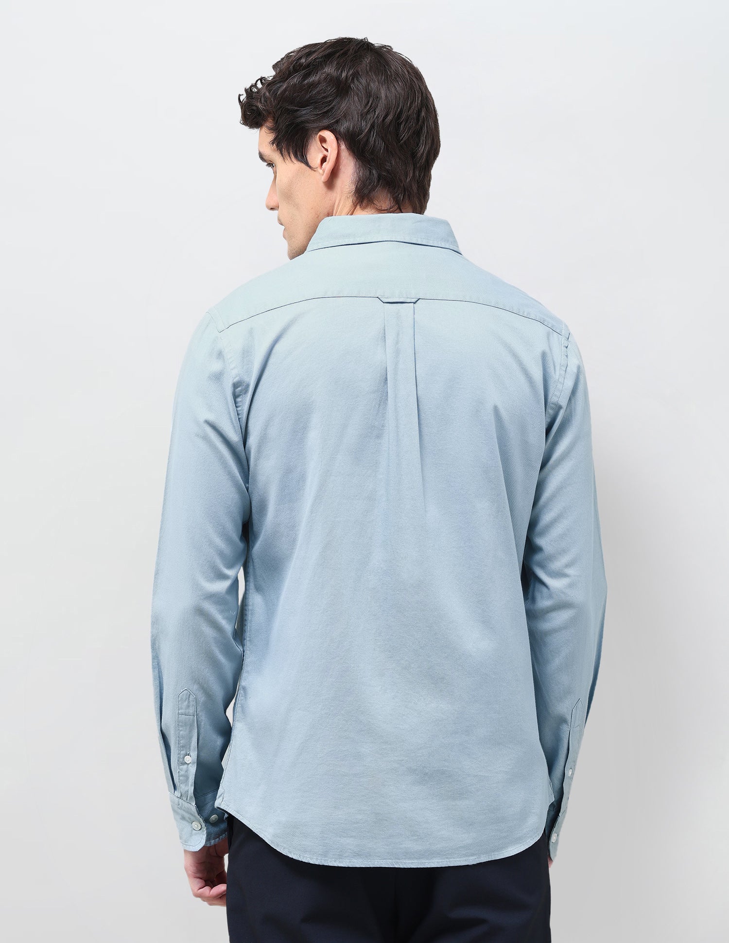 Dobby Tailored Fit Shirt Light Blue - U.S. Polo Assn. India | Large
