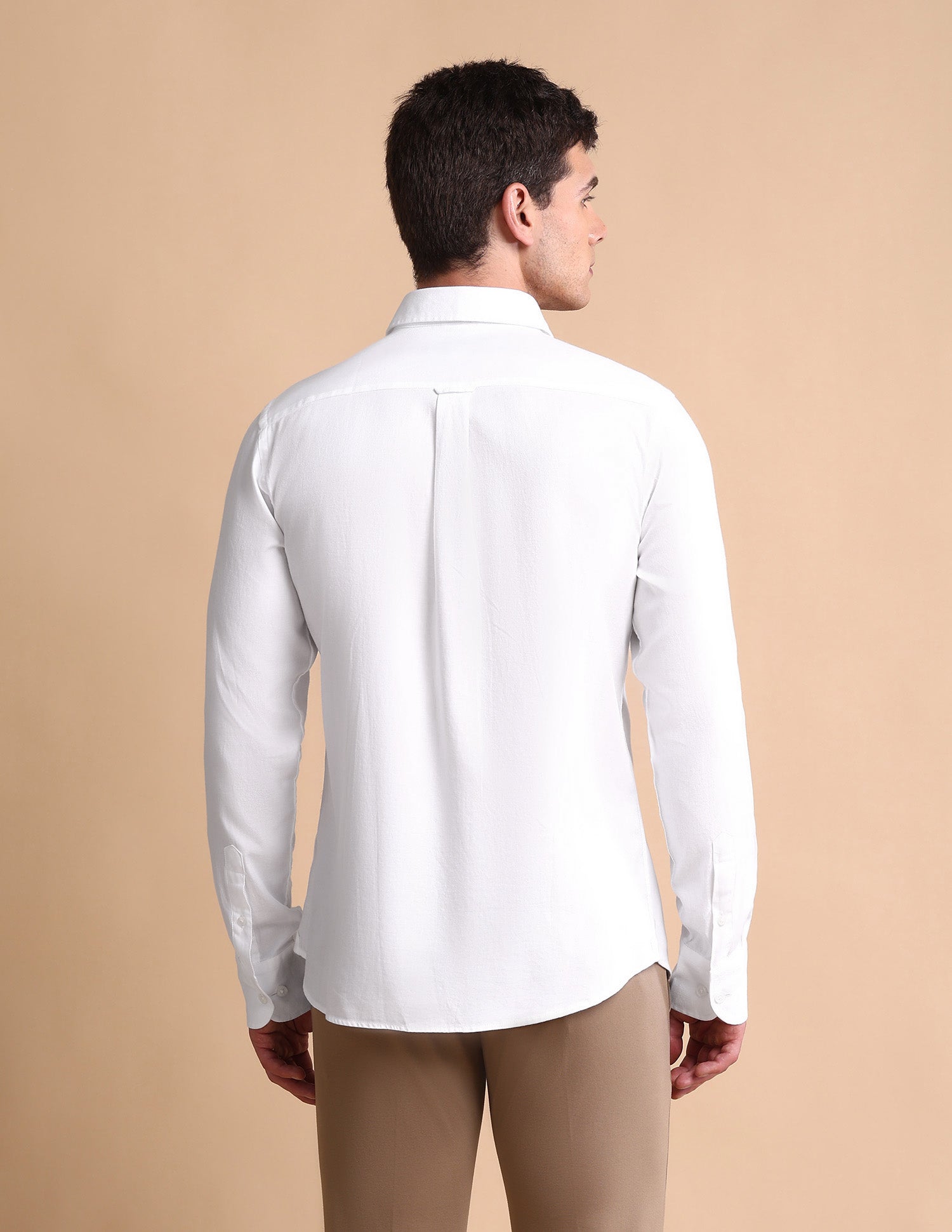 Pure Cotton Tailored Fit Shirt White - U.S. Polo Assn. India | Large