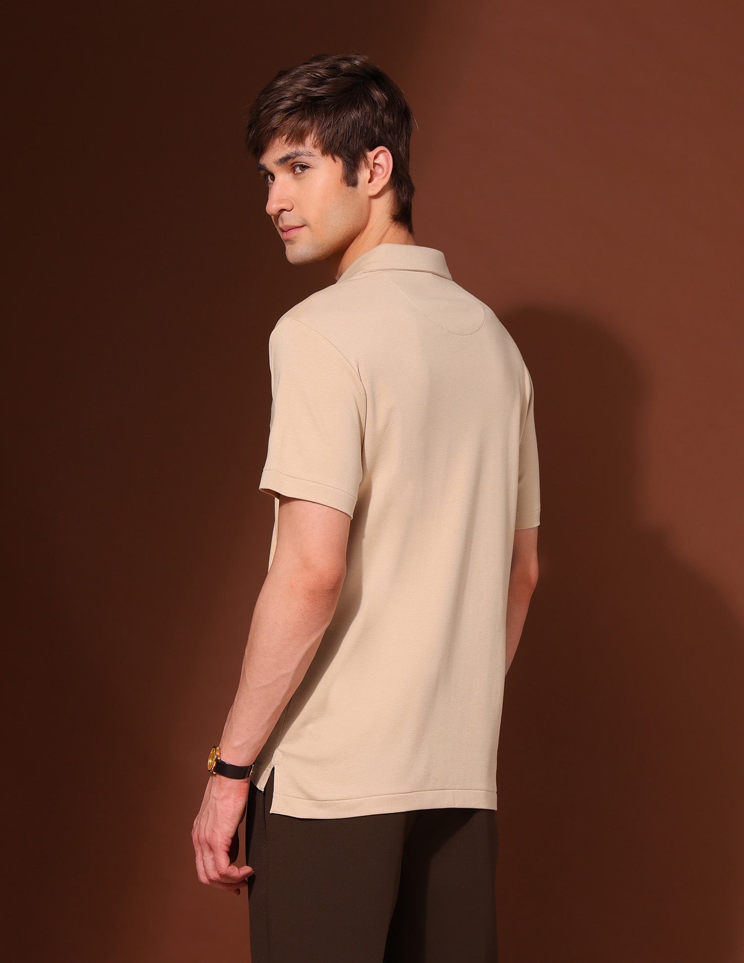 Pure Cotton Work And Wander Polo Shirt Beige - U.S. Polo Assn. India | Large