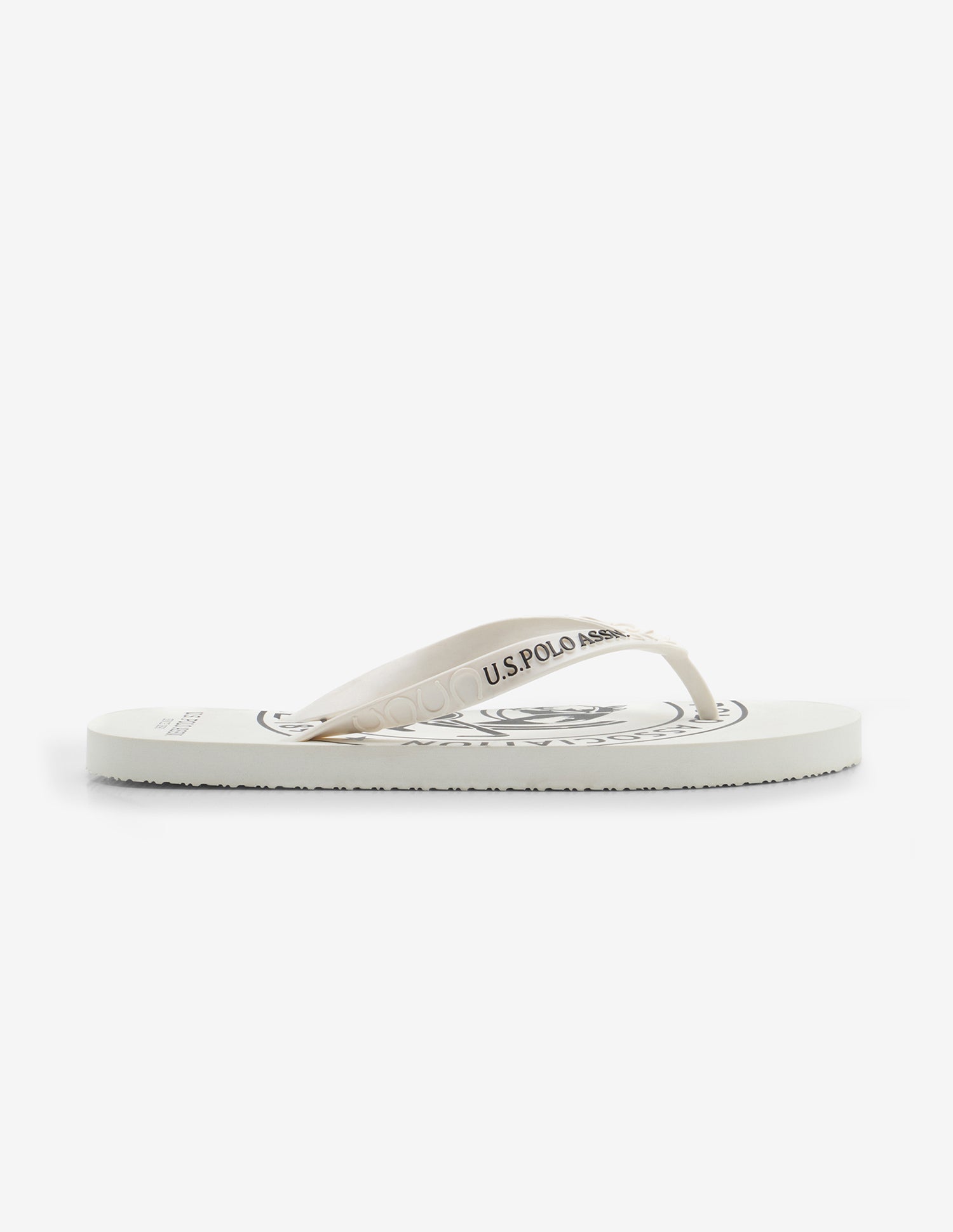 Alabi Brand Printed Flip Flops White - U.S. Polo Assn. India | Large