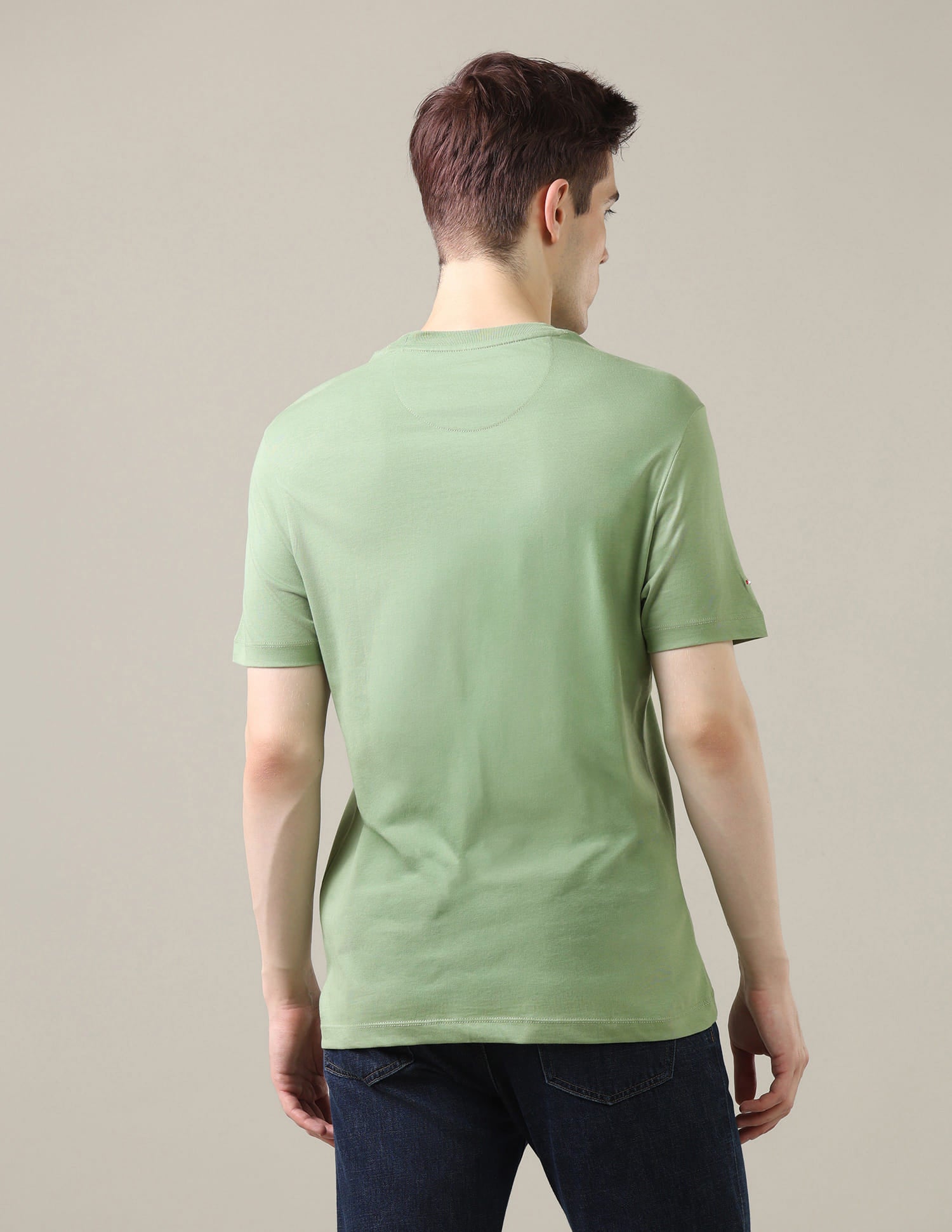 Graphic Brand Printed Slim Fit T-Shirt Green - U.S. Polo Assn. India | Large