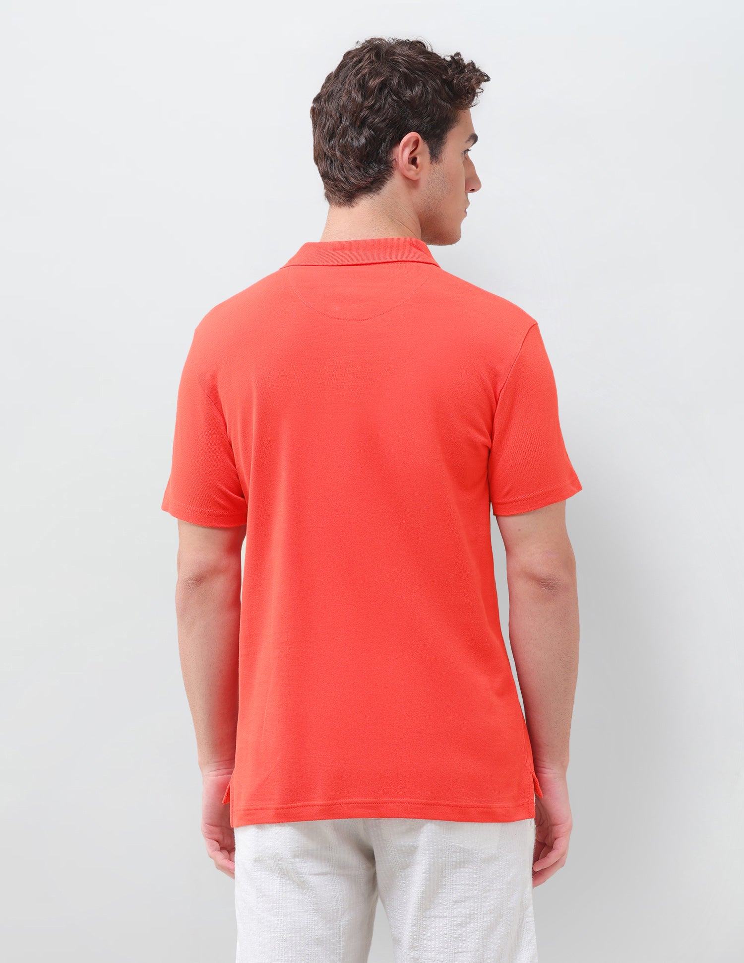 Solid Slim Fit Polo Shirt Red - U.S. Polo Assn. India | Large
