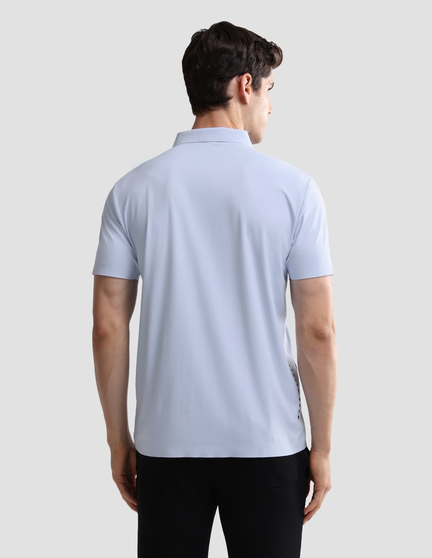 Solid Slim Fit Active Polo Shirt Light Blue - U.S. Polo Assn. India | Large