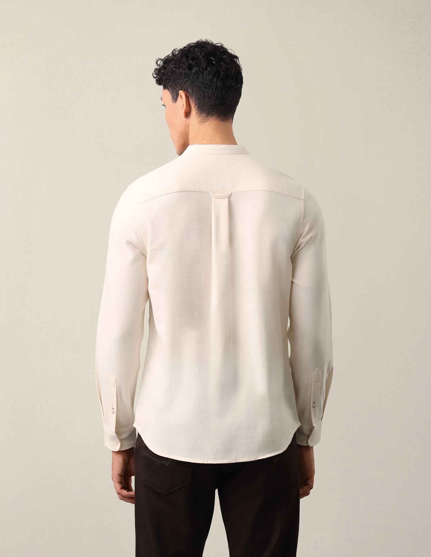 Twill Solid Shirt Ecru - U.S. Polo Assn. India | Large