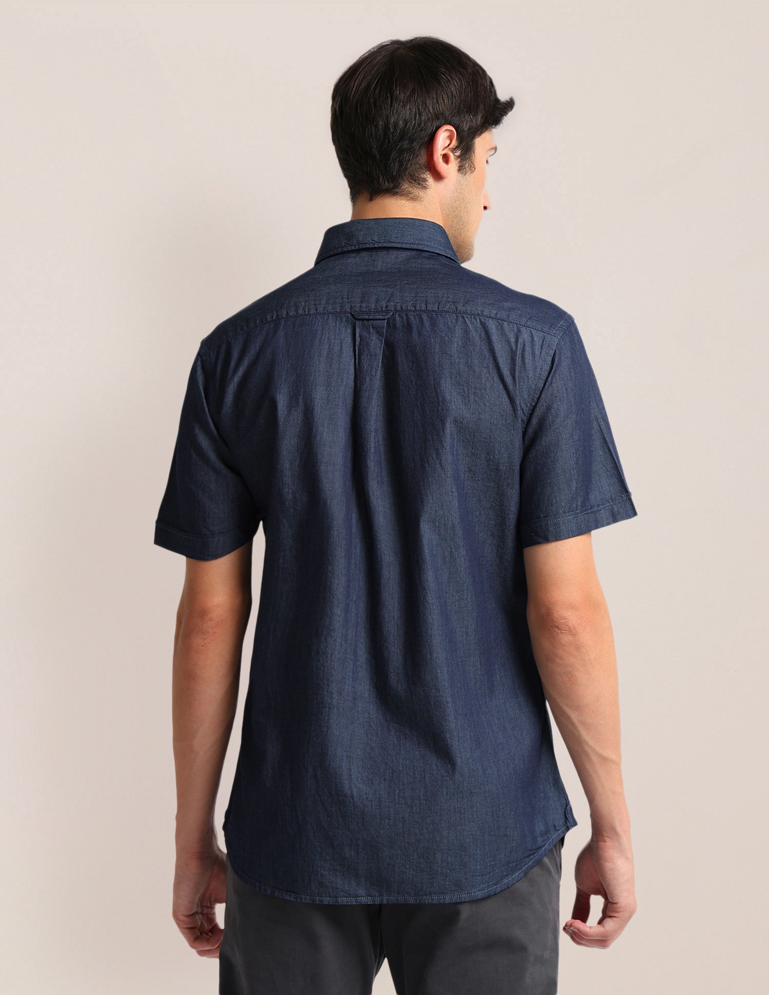 Tailored Fit Chambray Shirt Indigo - U.S. POLO ASSN. | Large