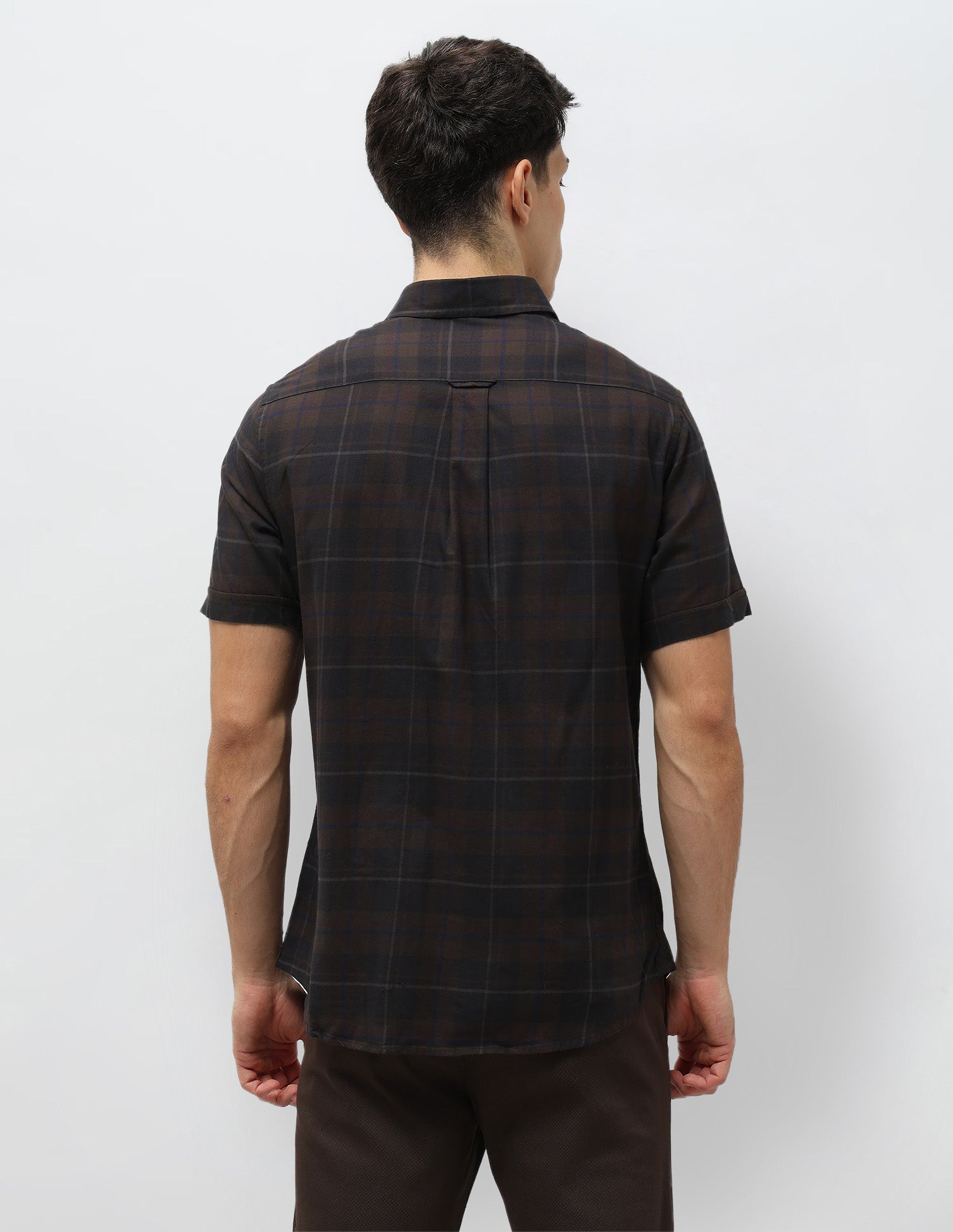 Tartan Checked Twill Shirt Choco - U.S. POLO ASSN. | Large