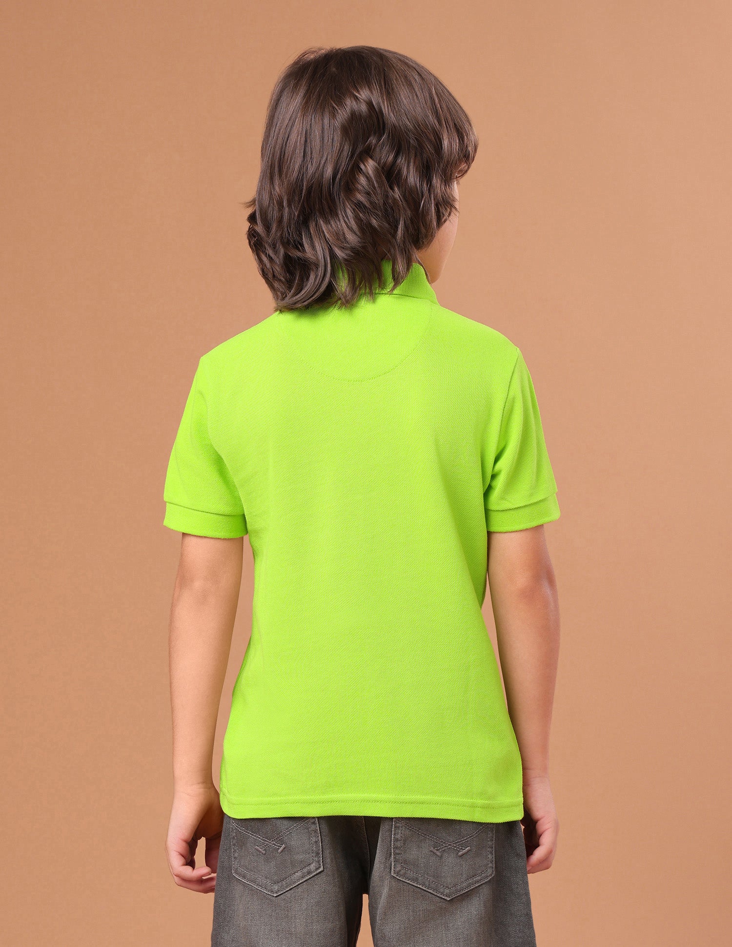 Solid Regular Fit Polo Shirt Green - U.S. Polo Assn. India | Large