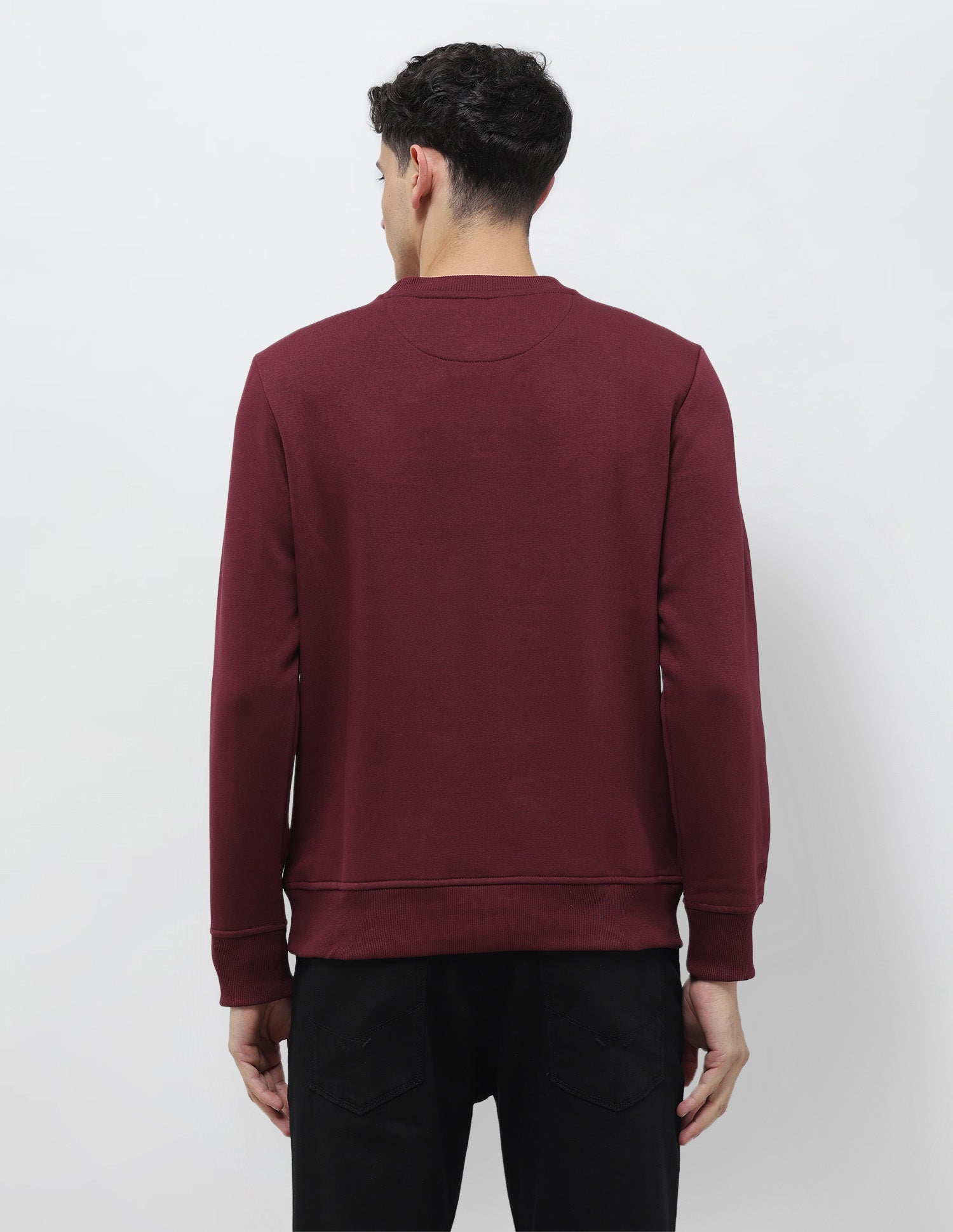 Brand Embroidered Regular Fit Sweatshirt Maroon - U.S. POLO ASSN. | Large