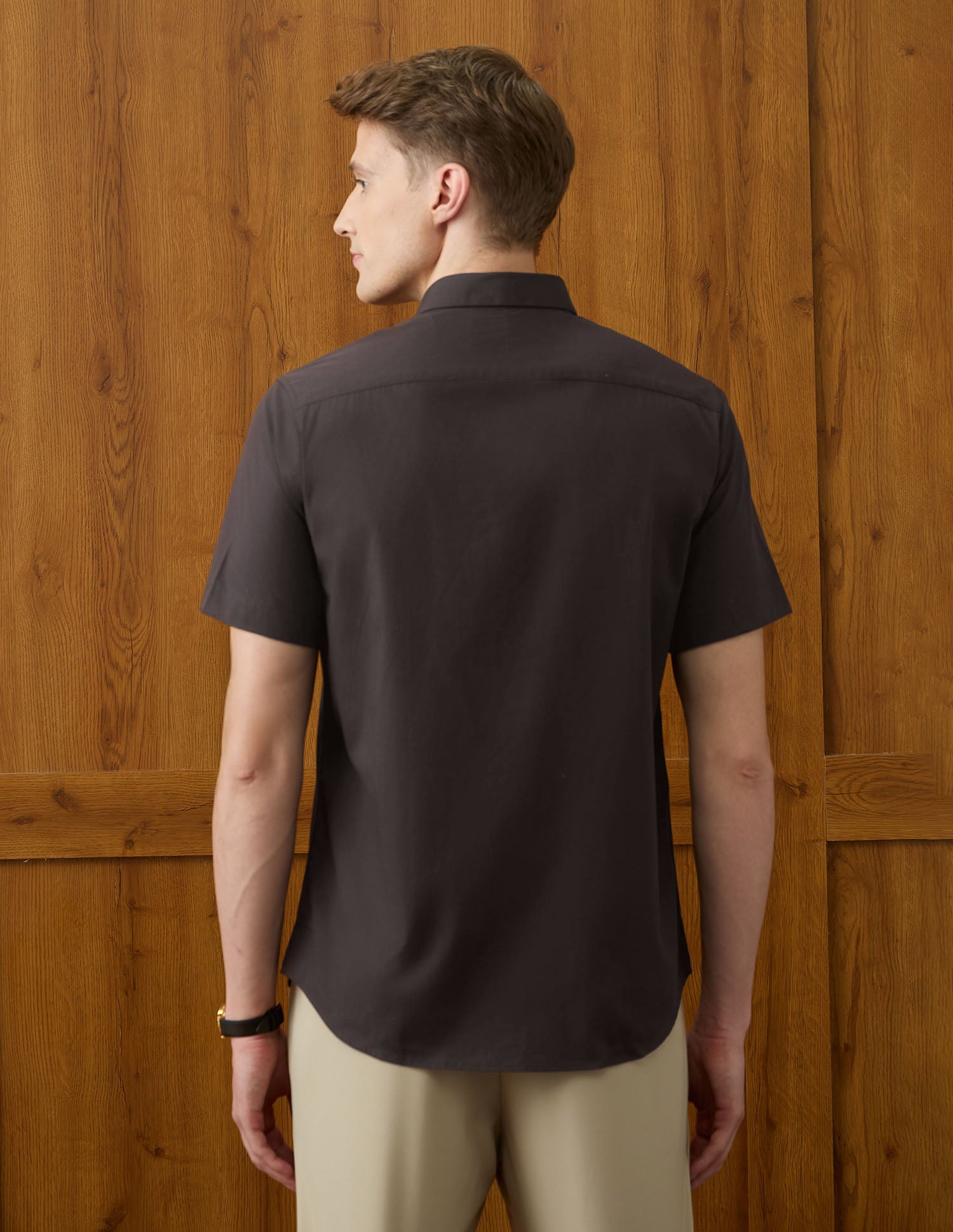 Tailored Fit Equestrian Aisle Theater Shirt Choco - U.S. POLO ASSN. | Large