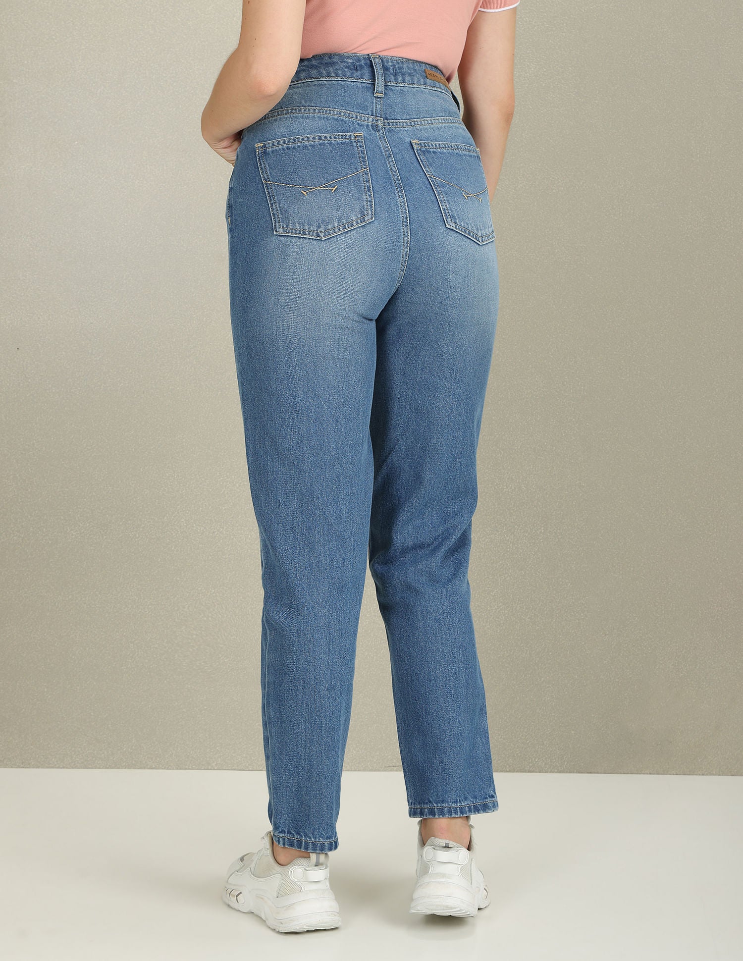Mom Fit High Rise Jeans Blue - U.S. Polo Assn. India | Large