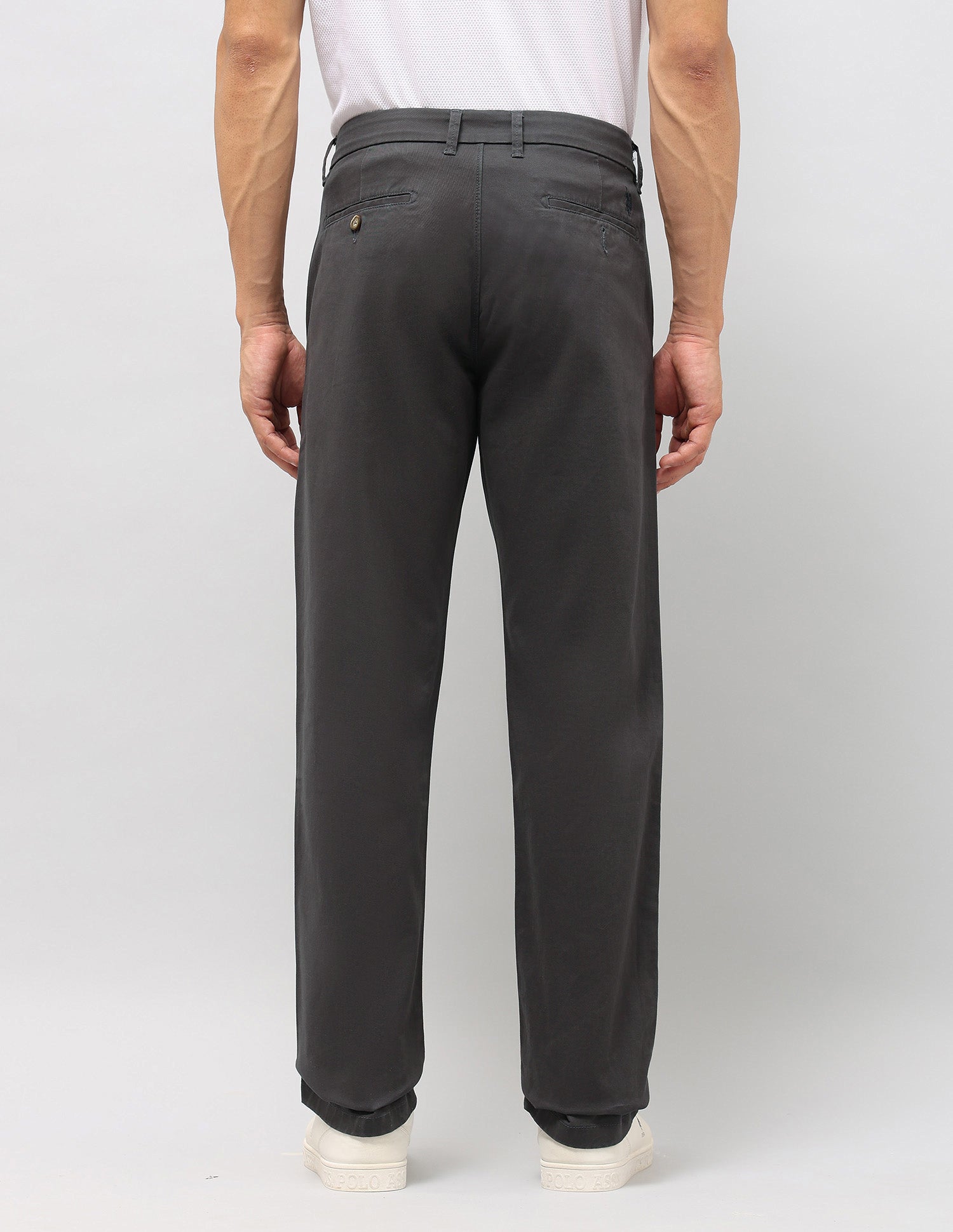 Twill Riley Straight Fit Trousers Dark Grey - U.S. POLO ASSN. | Large