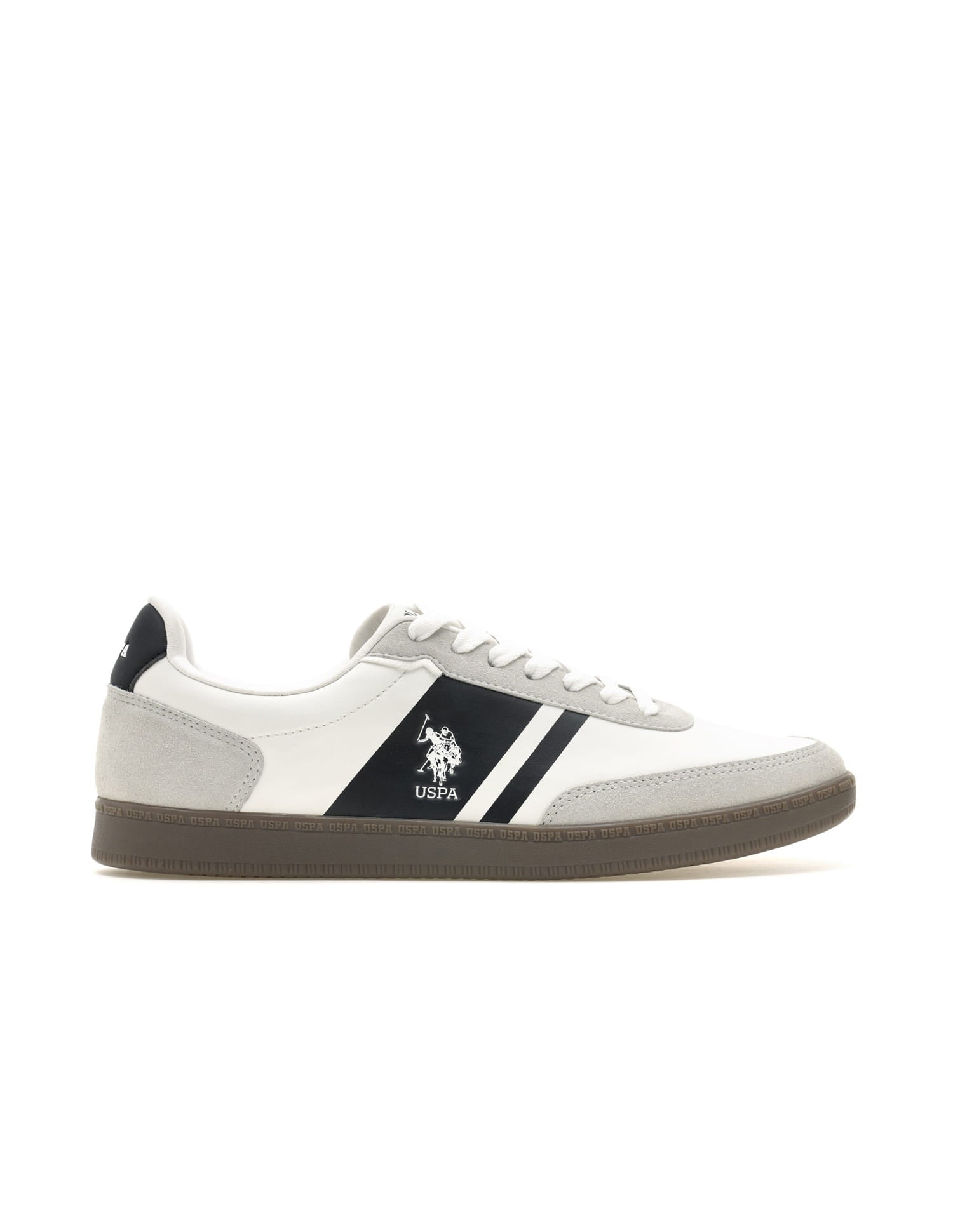 Men Jorge Suede Colourblocked Sneakers Grey - U.S. Polo Assn. India | Large